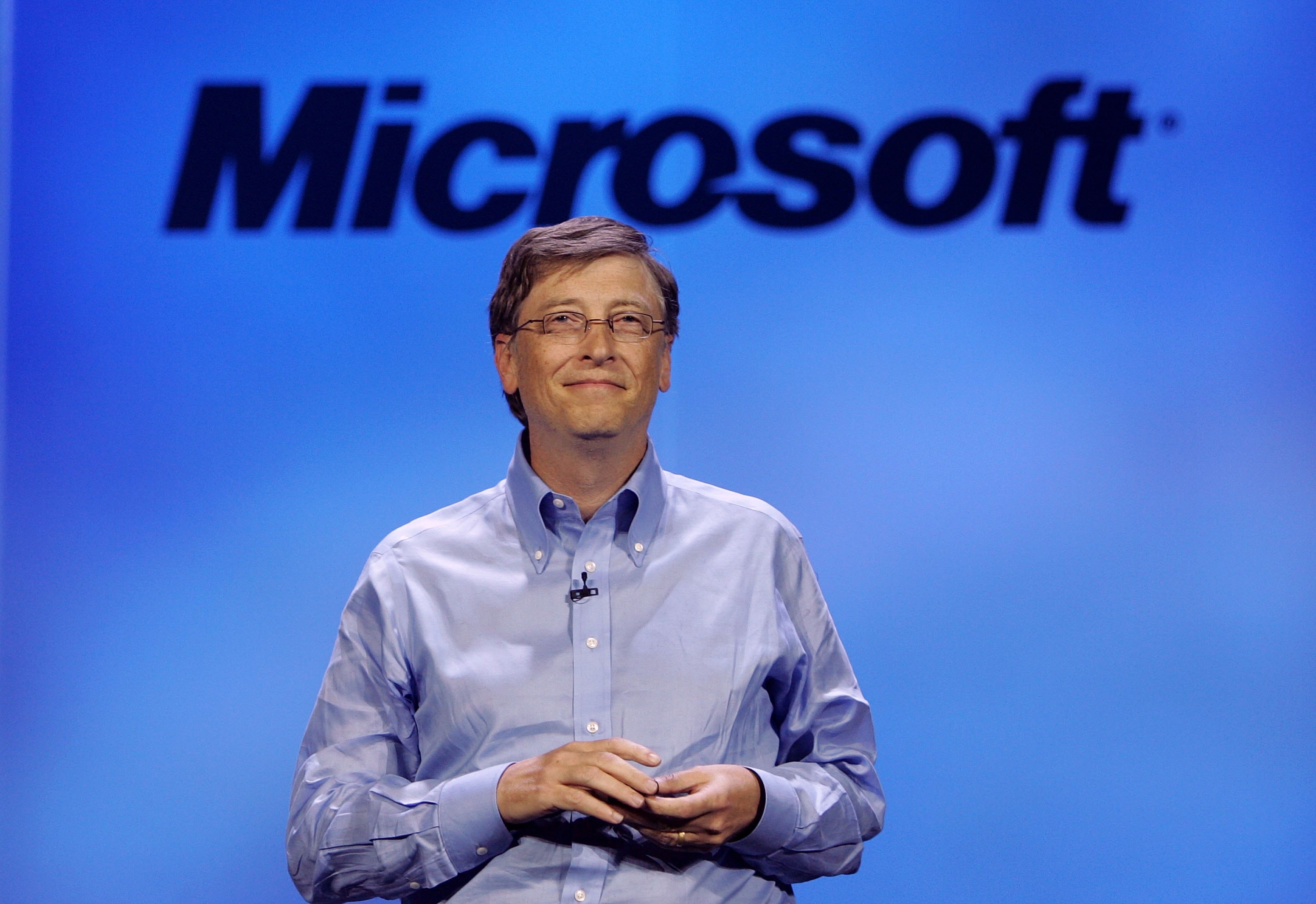Microsoft chairman Bill Gates delivers a keynote address at the 40th annual Consumer Electronics Show (CES) convention January 7, 2007 in Las Vegas, Nevada.