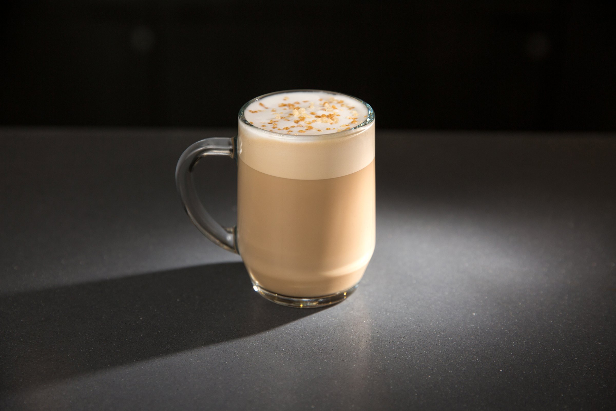 Starbucks Caramelized Honey Latte photographed on March 17, 2016.