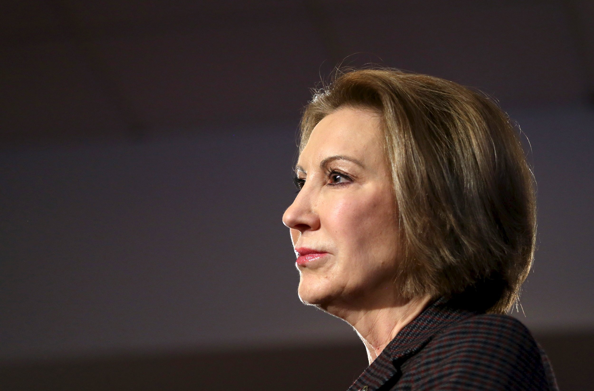 File photo of U.S. Republican presidential candidate Carly Fiorina listening to a question at the New Hampshire GOP's FITN Presidential town hall in Nashua.