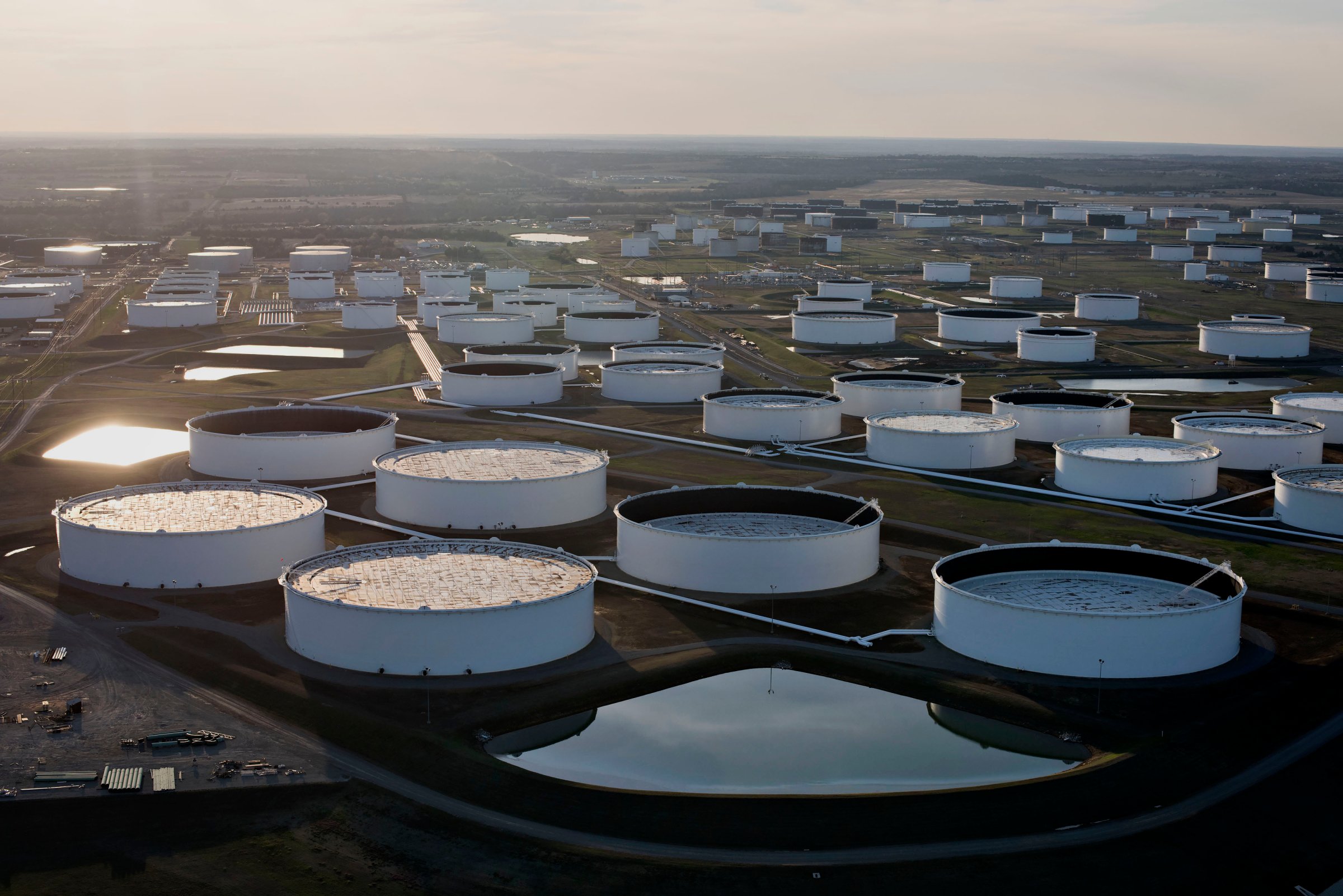 Oil storage tanks in Cushing, Okla. on March 24, 2015.