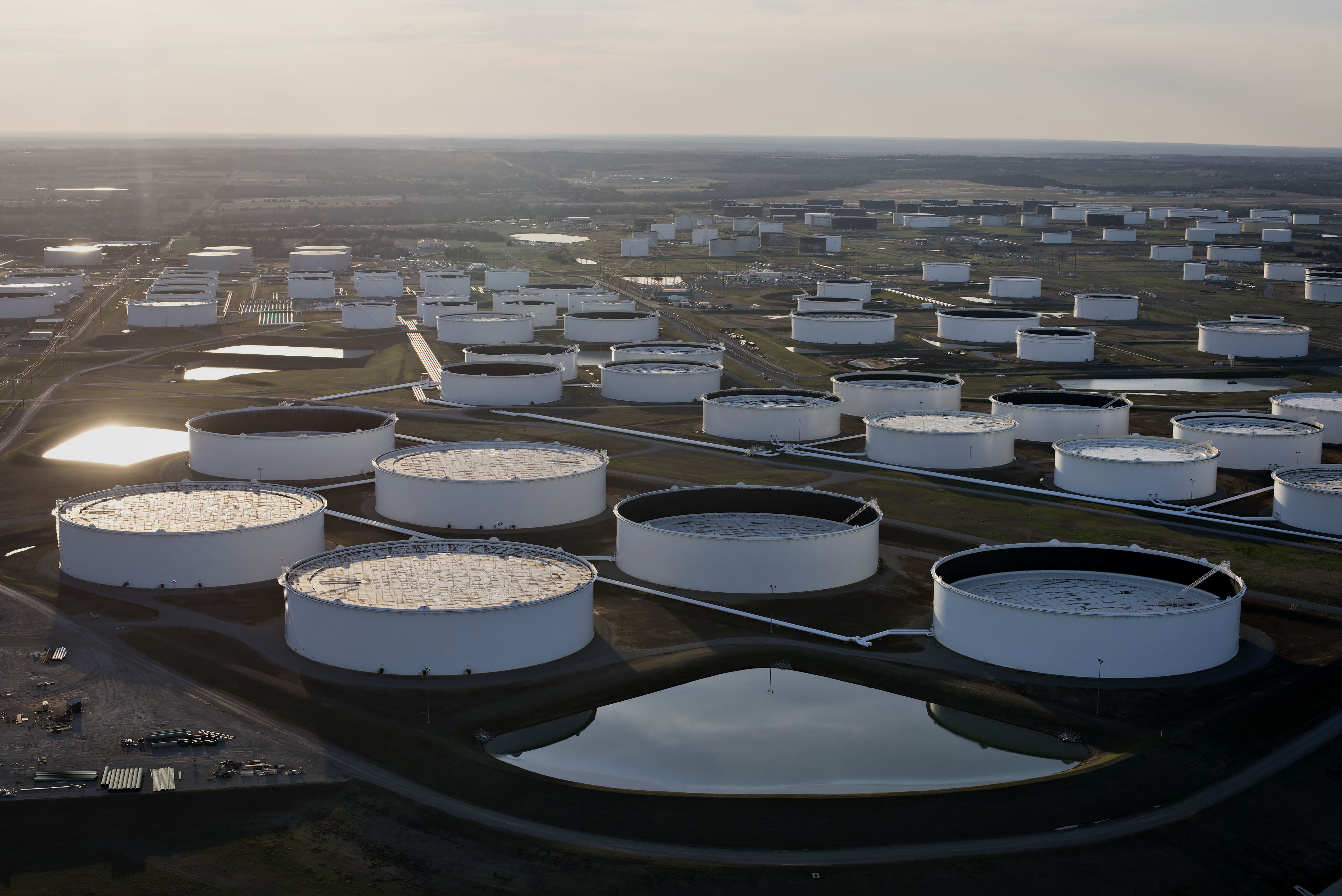 Oil storage tanks in Cushing, Okla. on March 24, 2015. (Daniel Acker—Bloomberg via Getty Images)