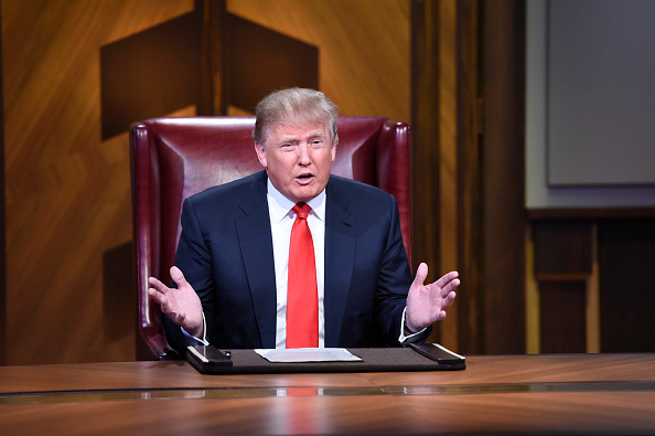 Donald Trump on a live finale of the television show "Celebrity Apprentice."