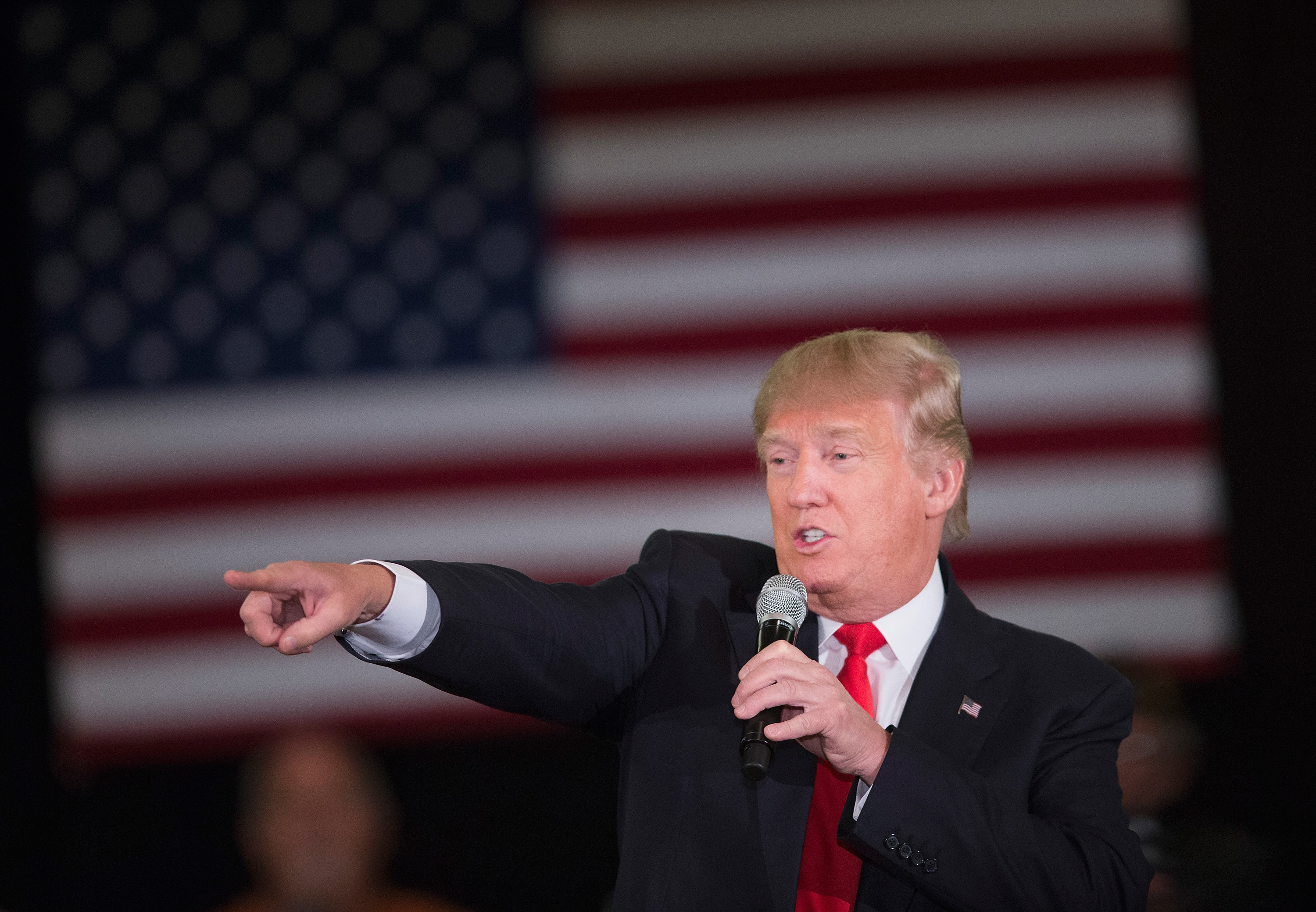 GOP Presidential Candidate Donald Trump Campaigns Near Green Bay, Wisconsin