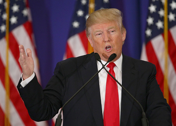 Donald J. Trump holds a press conference at Trump National Golf Club Jupiter on March 8, 2016 in Jupiter, Florida.