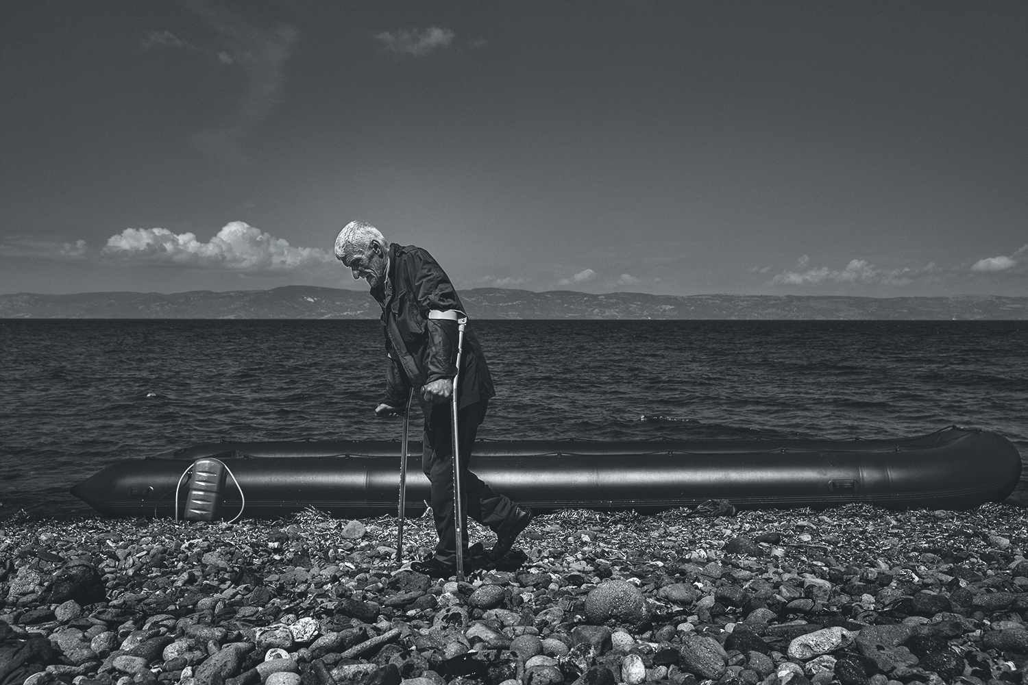 In Lesbos, one of the 2,000 migrants who arrive in Greece daily (James Nachtwey for TIME)