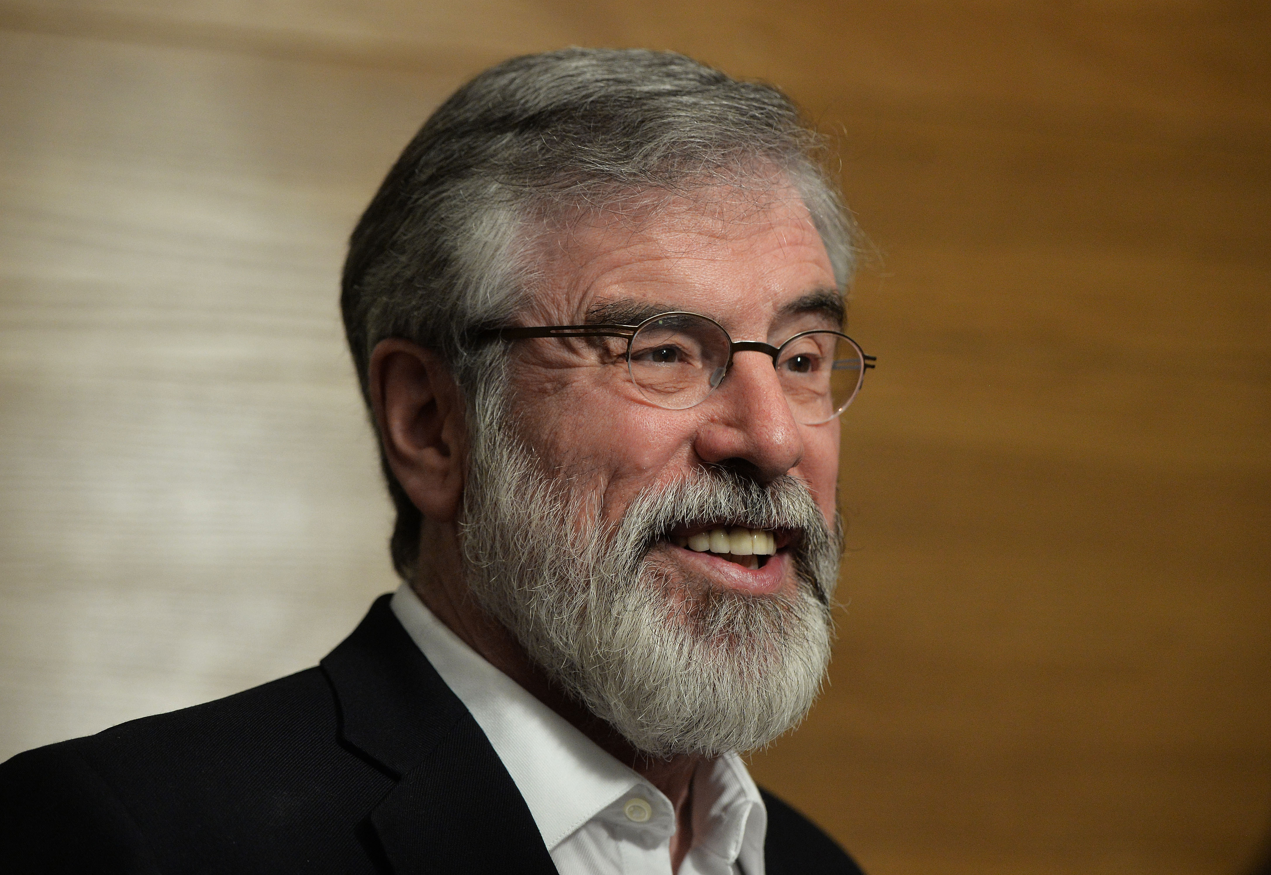 Sinn Fein's Gerry Adams after he was re-elected to government on February 28, 2016 in Dundalk, Ireland. (Charles McQuillan—Getty Images)