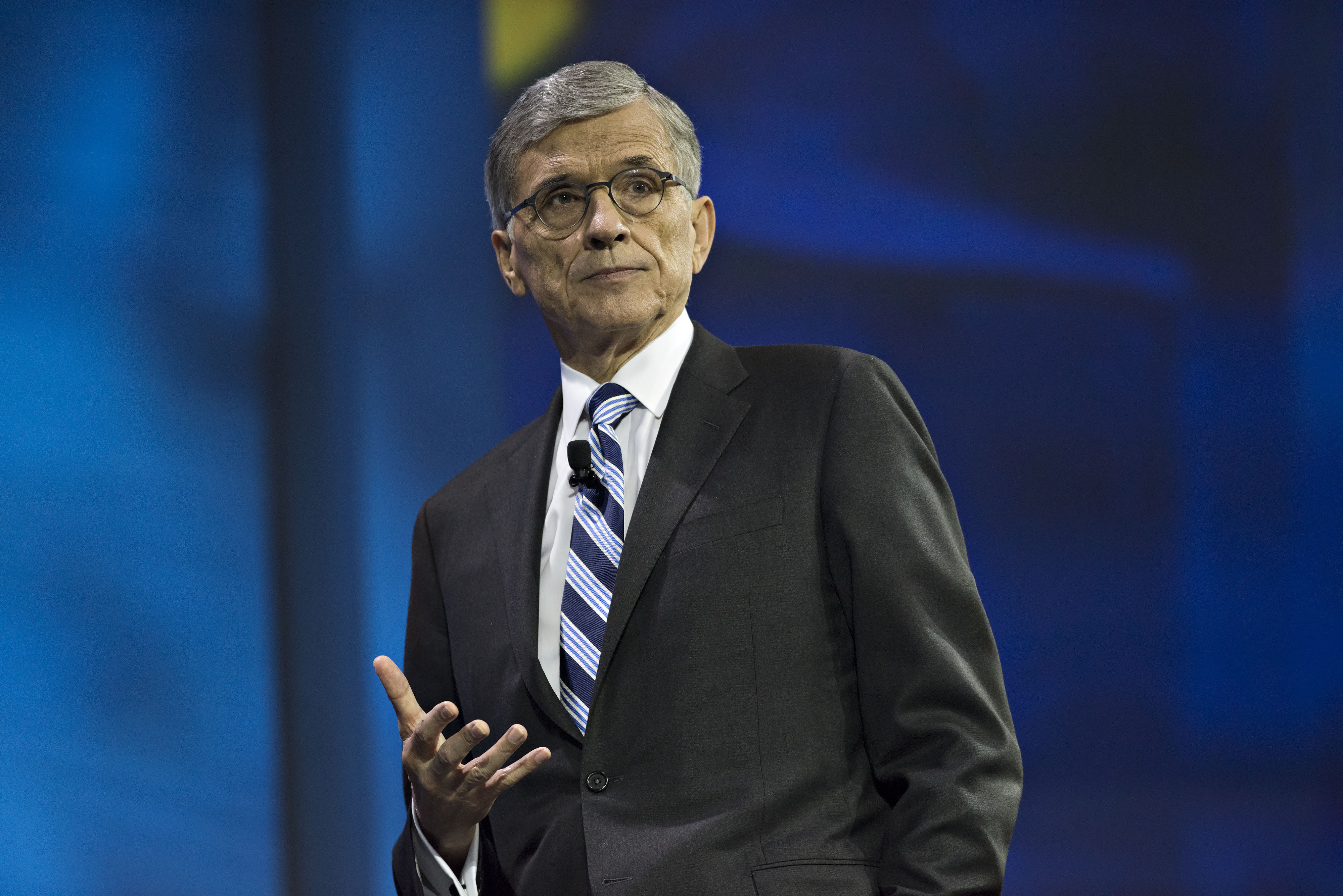 Thomas "Tom" Wheeler, chairman of the U.S. Federal Communications Commission (FCC), speaks at INTX: The Internet &amp; Television Expo in Chicago, Illinois, U.S., on Wednesday, May 6, 2015. (Bloomberg&mdash;Bloomberg via Getty Images)