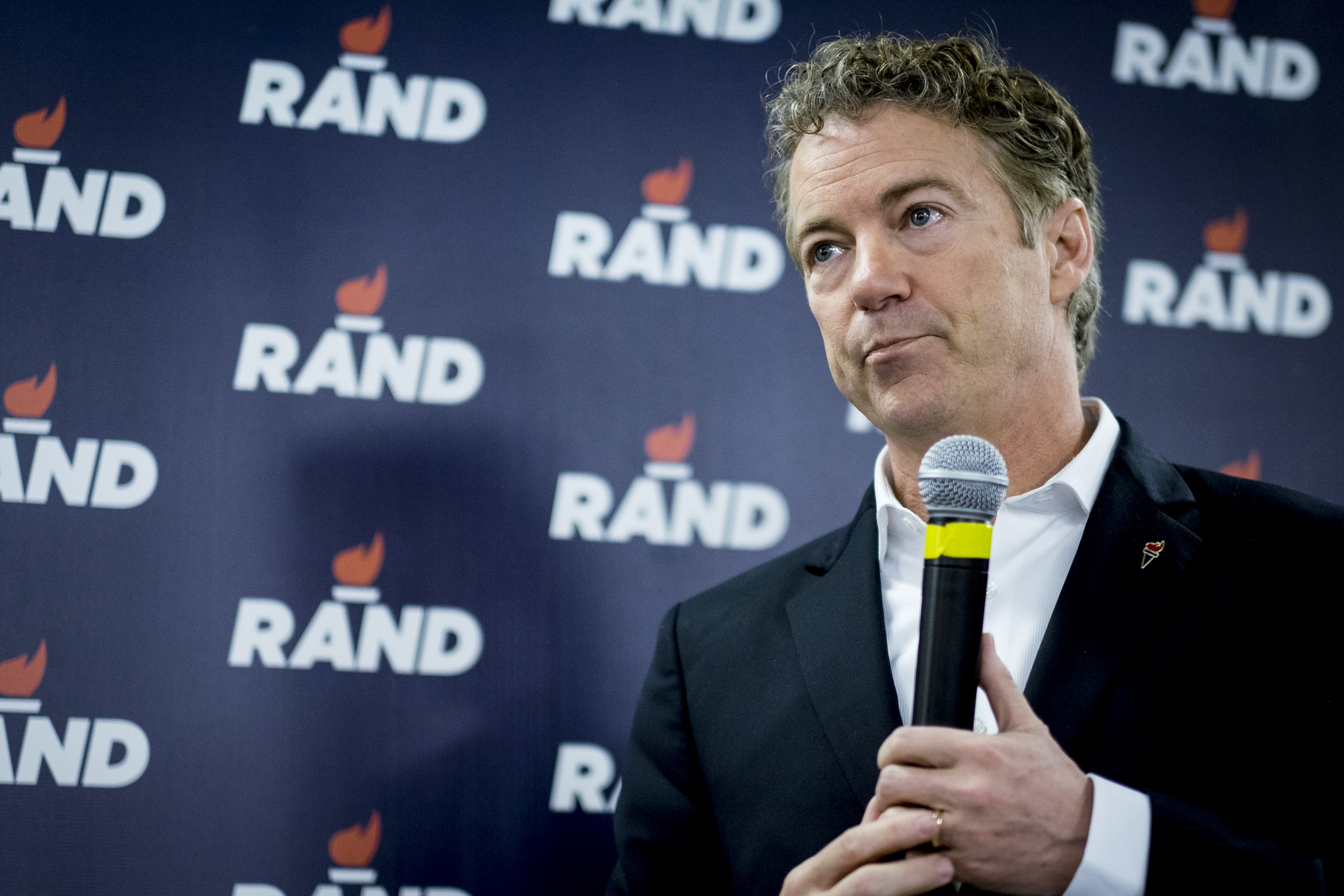 Rand Paul Holds Caucus Day Rally In Des Moines