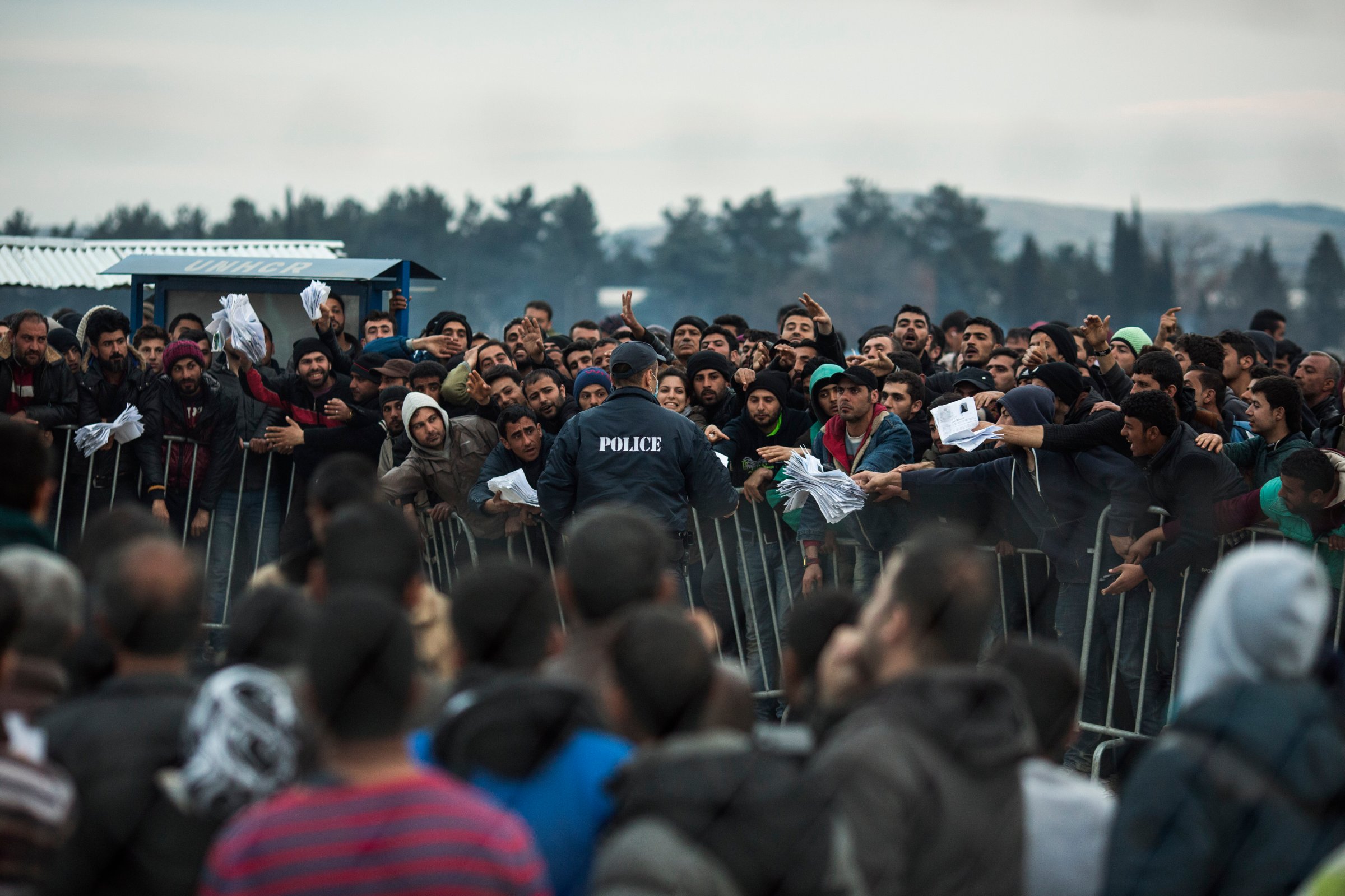 Migrants Continue To Travel North From Athens To Macedonian Border