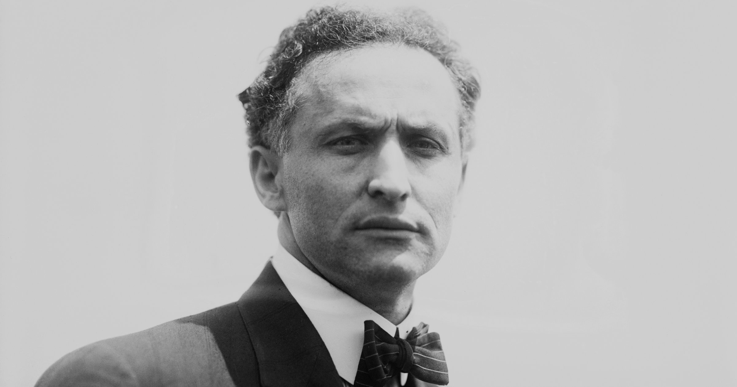 Illusionist and escape artist Harry Houdini in New York City on July 7, 1912. That same day he performed his famous stunt in which he was submerged in the East River in a crate and escaped in just under a minute.