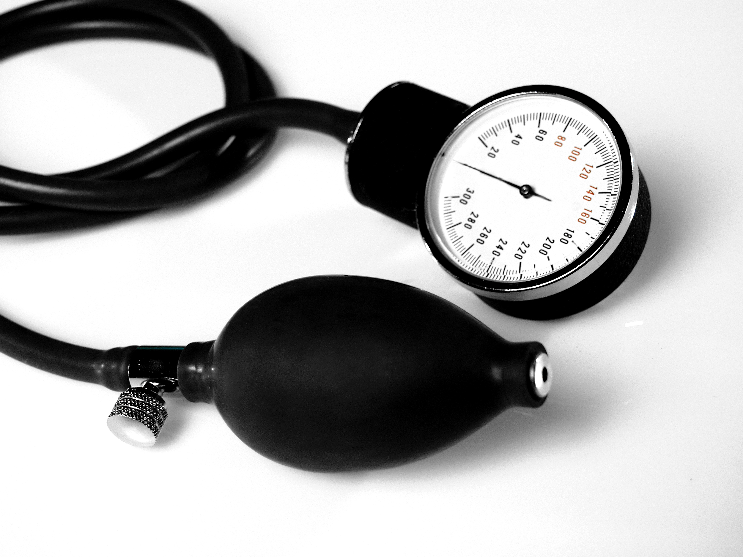 Blood pressure gauge, close-up