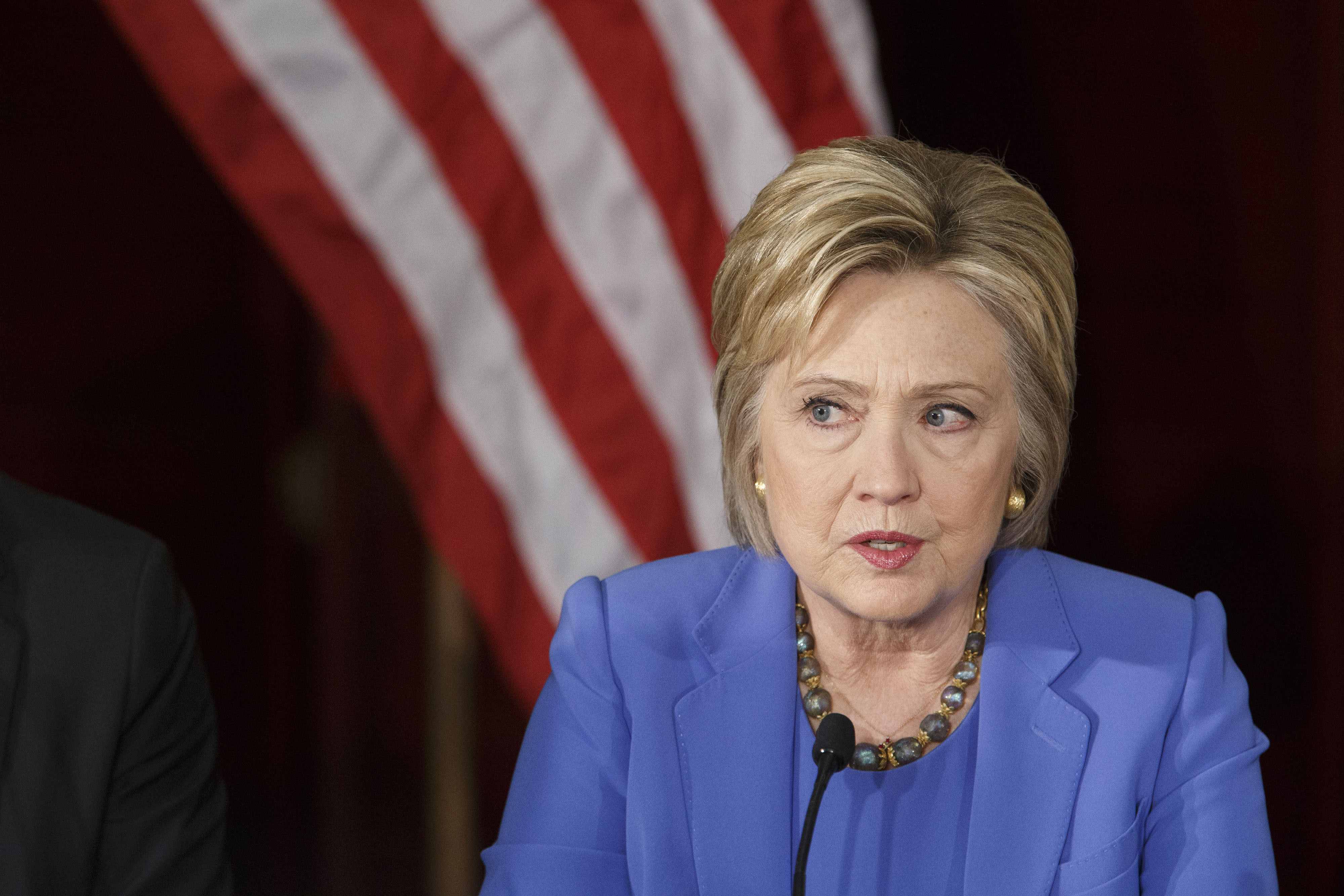 Presidential Candidate Hillary Clinton Attends A Round Table Event At The University Of Southern California