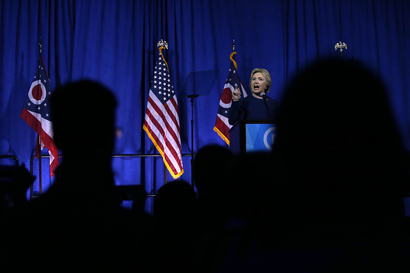 Democratic presidential candidate, former Secretary of State Hillary Clinton speaks during the Ohio Democratic Party Legacy Dinner on March 13, 2016 in Columbus, Ohio.