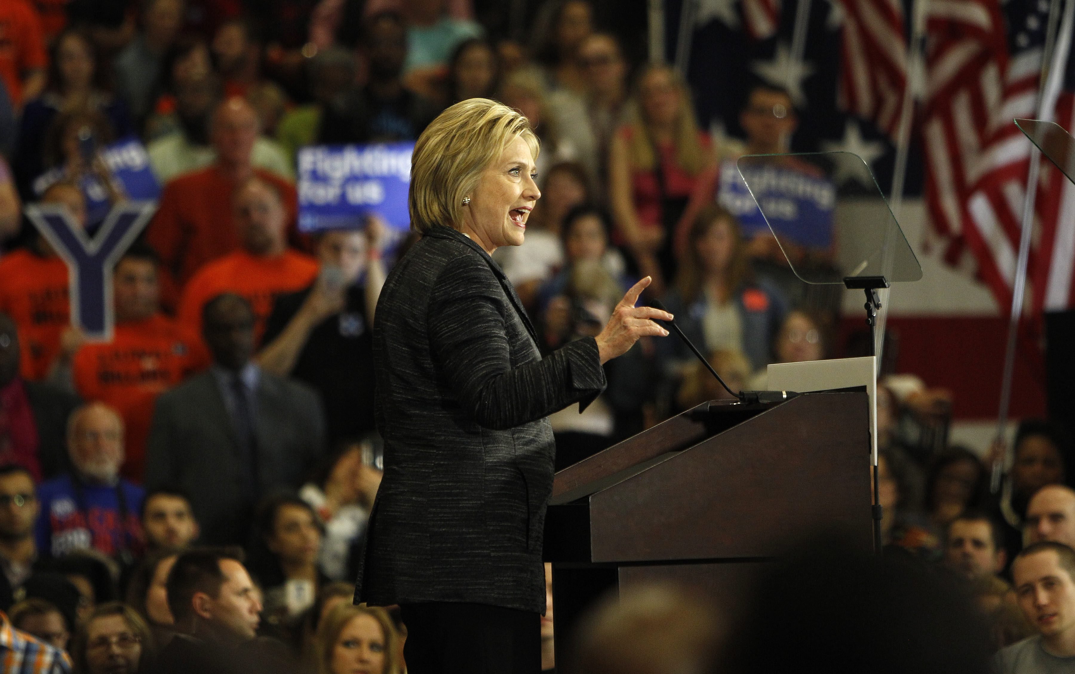 Hillary Clinton campaigns in Cleveland, Ohio