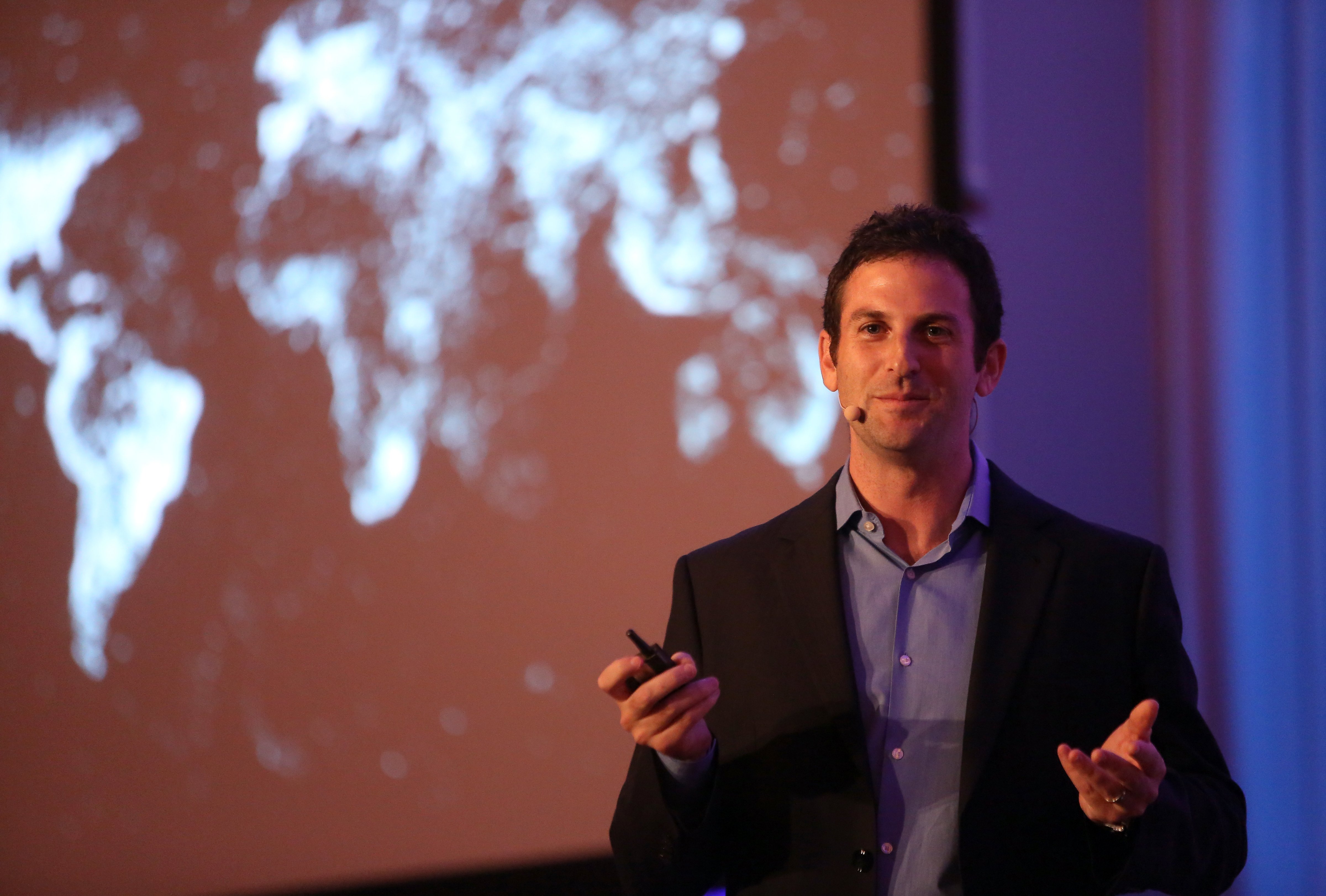 Jared Cohen, the founder and director of Google Ideas and Adjunct Senior Fellow at the Council on Foreign Relations, speaks in Berlin on Nov. 9, 2015.