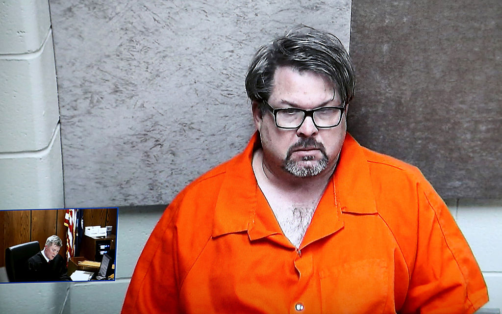Jason Dalton, 45, is seen here in a video arraignment on multiple murder charges on Feb. 22. (Detroit Free Press&mdash;TNS via Getty Images)