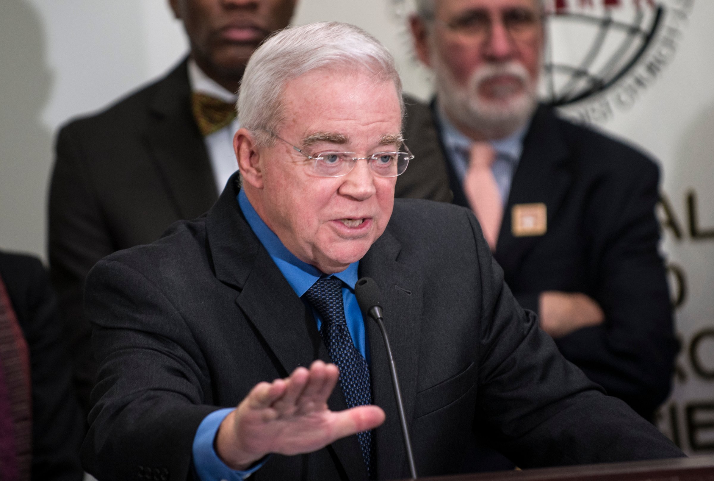 Jim Wallis, president and CEO of Sojourners, speaks during a press conference at the United Methodist Building in Washington, D.C., on Jan. 15, 2013.