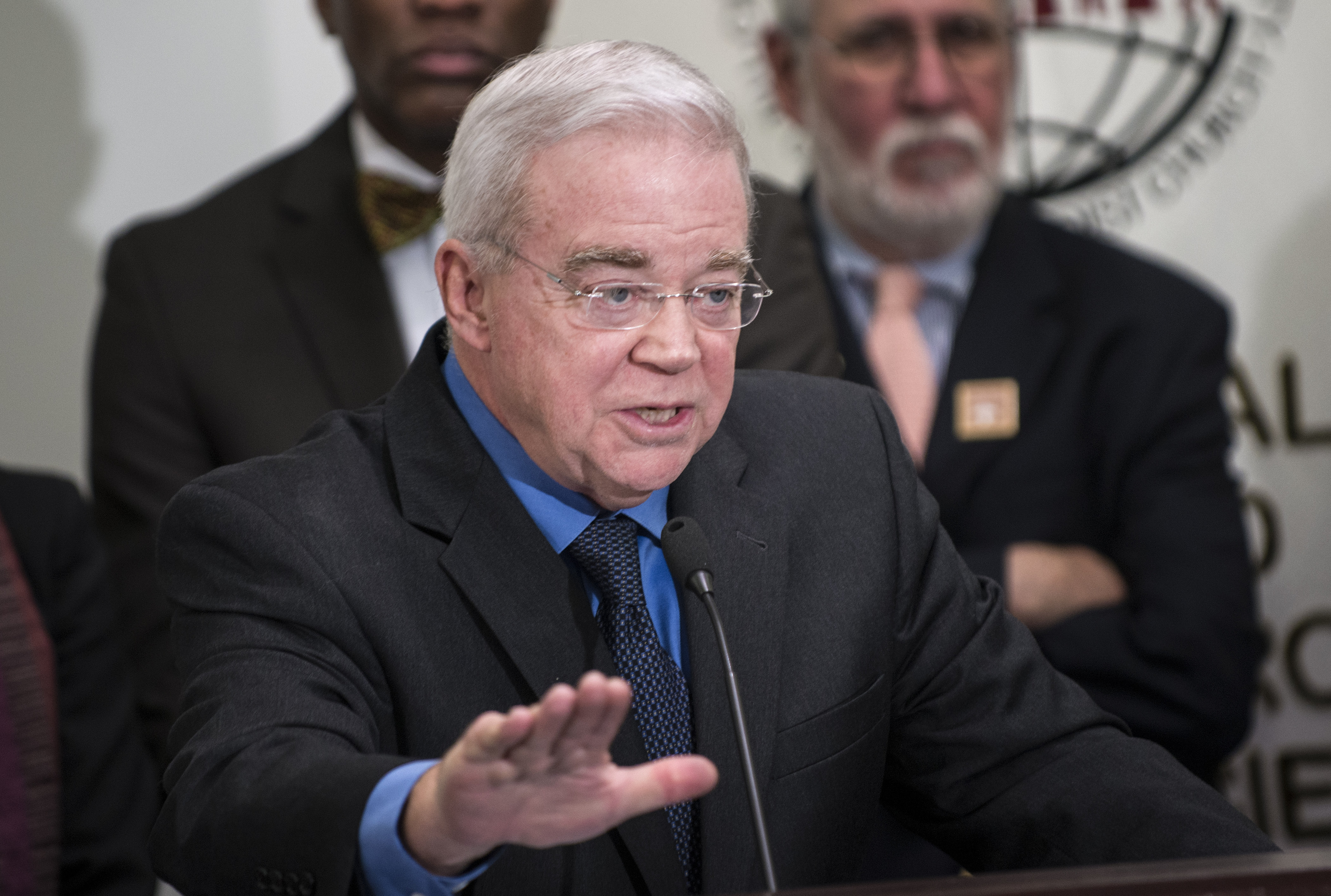 Jim Wallis, president and CEO of Sojourners, speaks during a press conference at the United Methodist Building in Washington, D.C., on Jan. 15, 2013. (Brendan Smialowski—AFP/Getty Images)