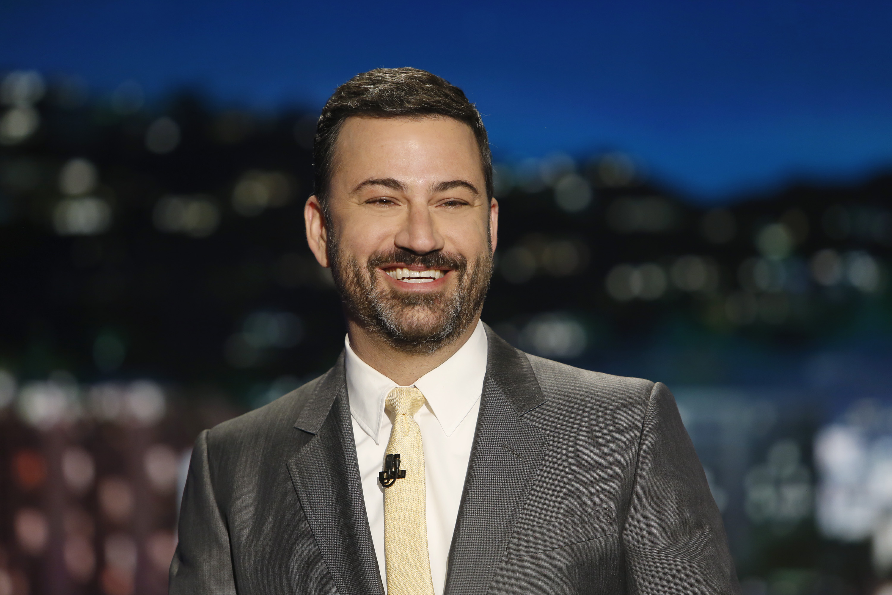 Jimmy Kimmel speaks in front of his audience at 'Jimmy Kimmel Live.' (Randy Holmes&mdash;ABC/Getty Images)