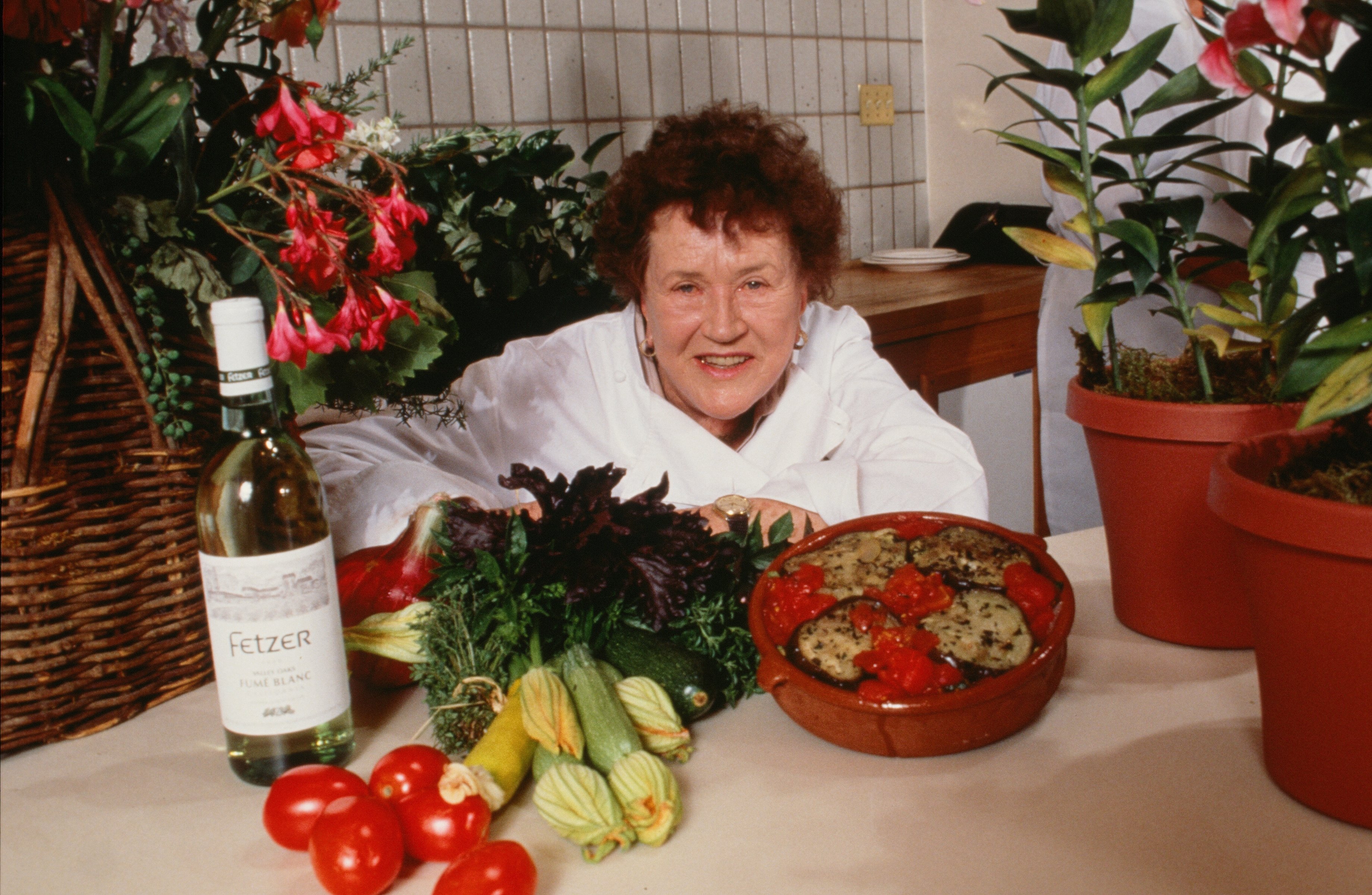 Legendary chef, cookbook author and television star, Julia Child, in Hopland, Calif. in 1990.