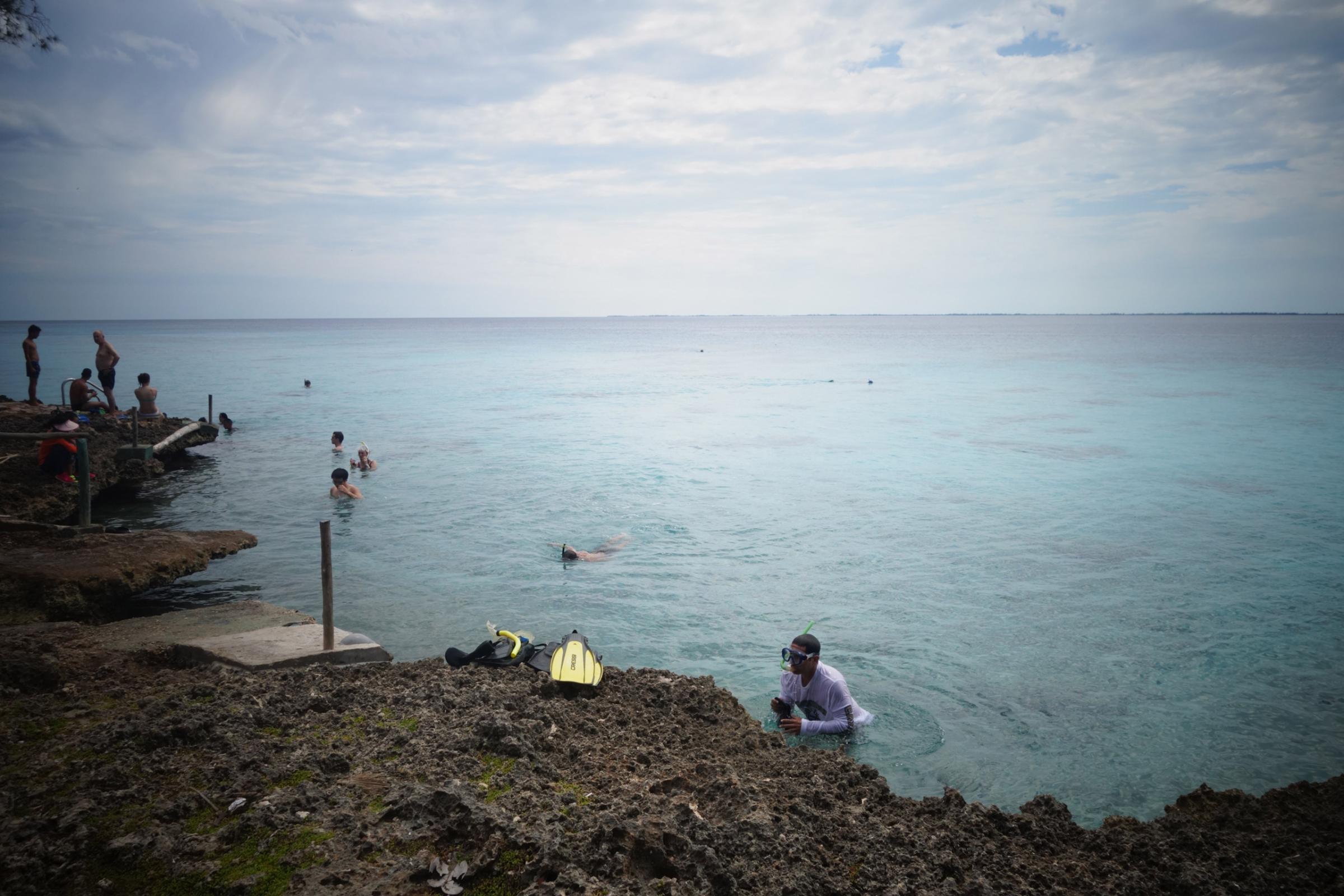Waters popular for snorkeling in the Bay of Pigs, or Bahia de Cochinos, Cuba, May 2, 2015.