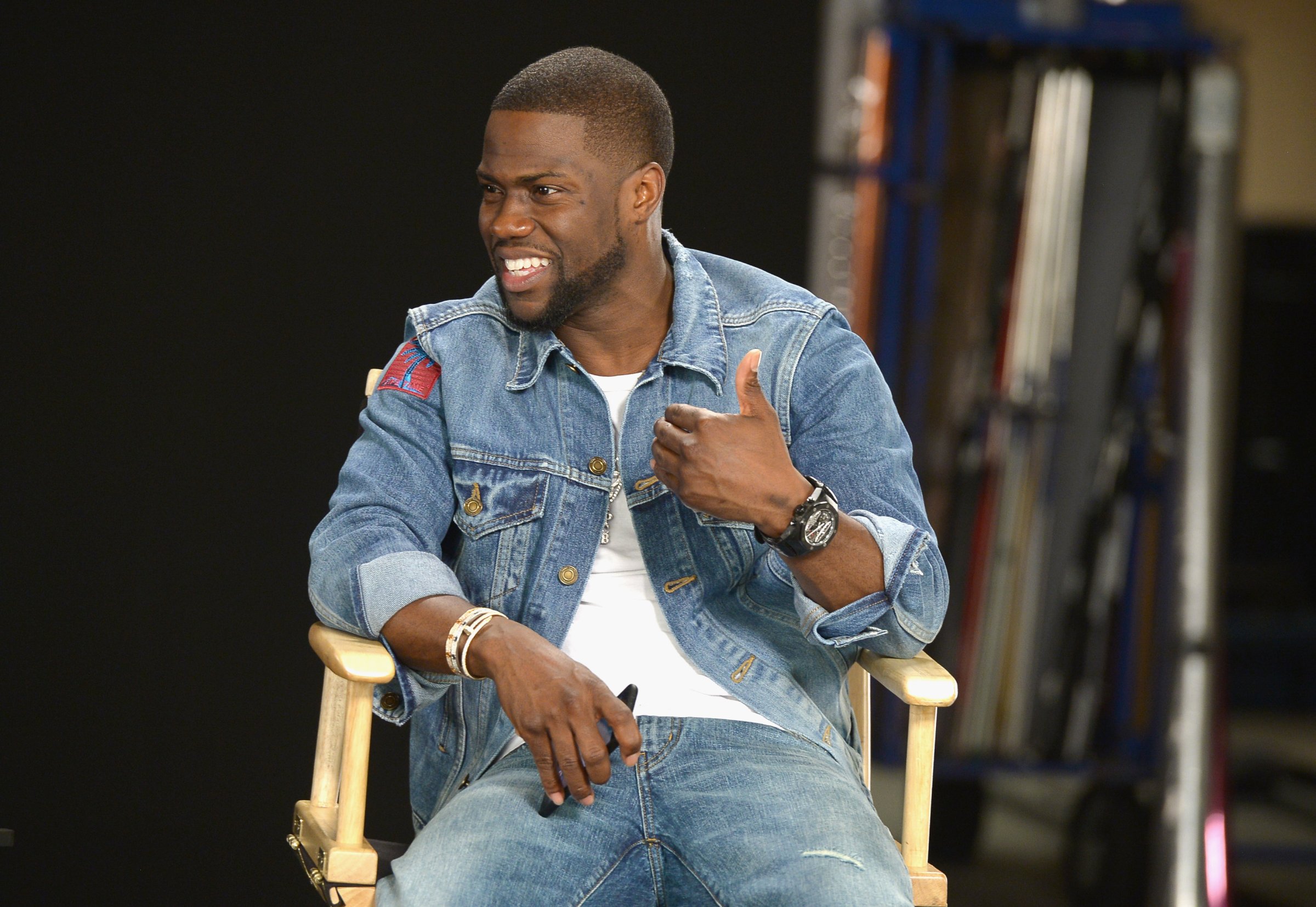 Kevin Hart preps to host the 2016 MTV Movie Awards at The Edition on February 20, 2016 in Miami Beach, Florida.