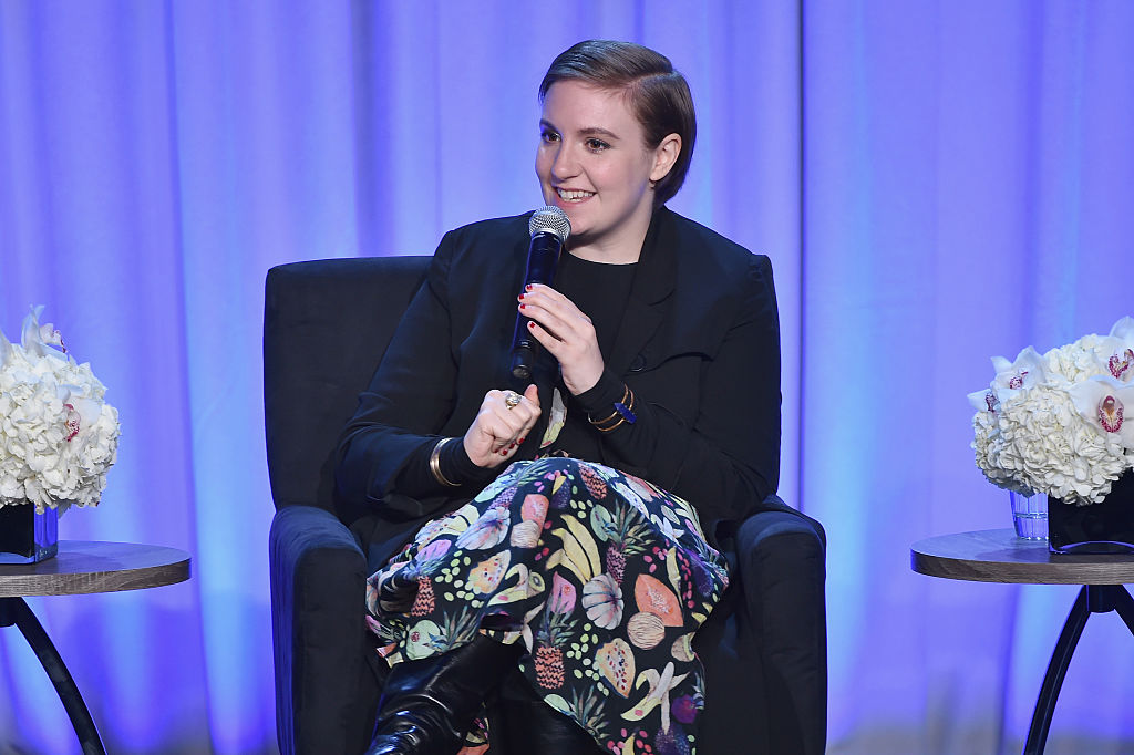 Lena Dunham speaks at the American Magazine Media Conference on Feb. 2, 2016 in New York City.