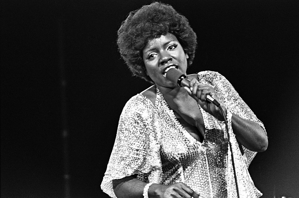 Gloria Gaynor performs a song on December 13, 1975, in Hollywood, California. (Michael Ochs Archives—Getty Images)