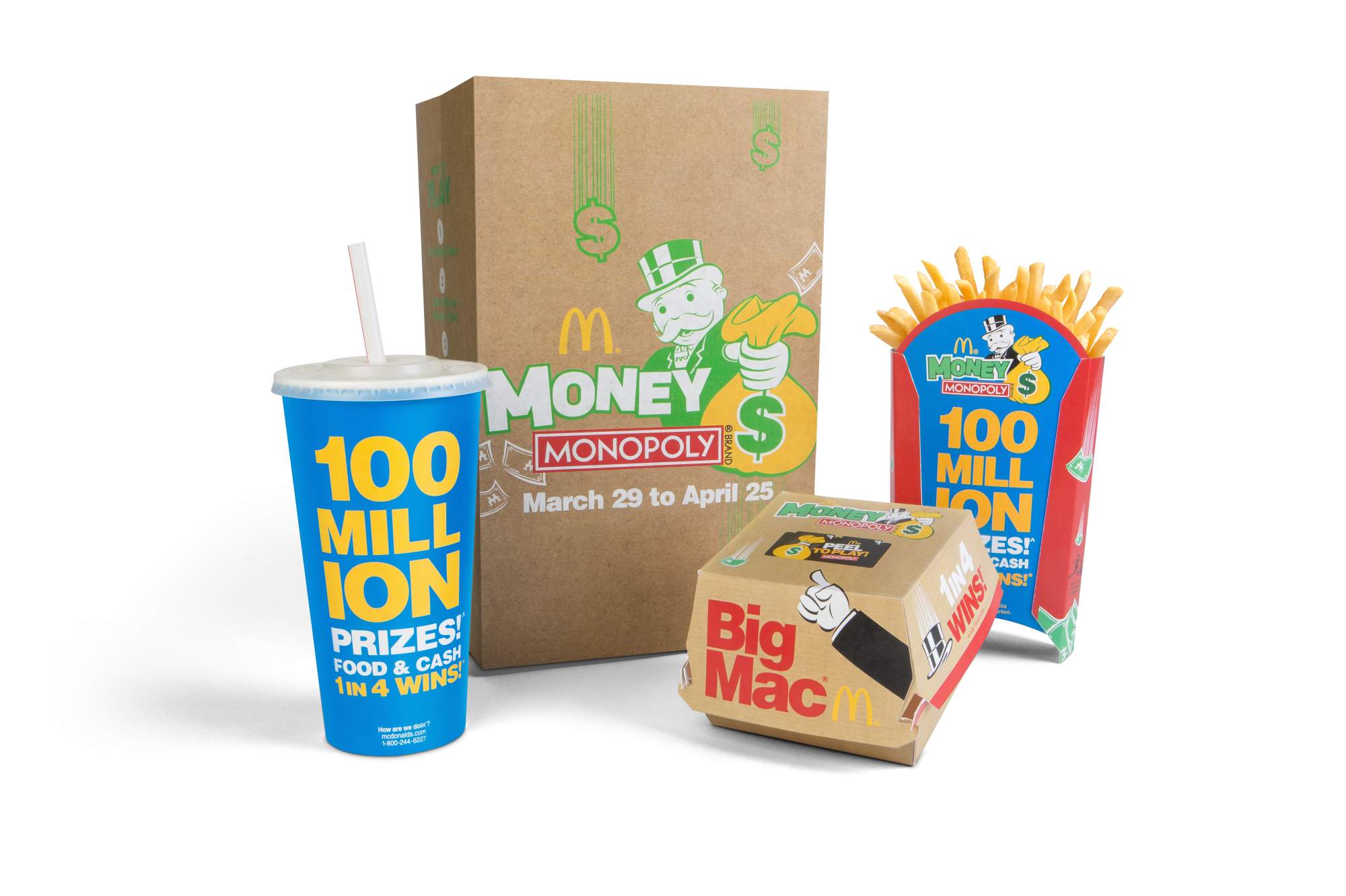 McDonald's Money Monopoly packaging
