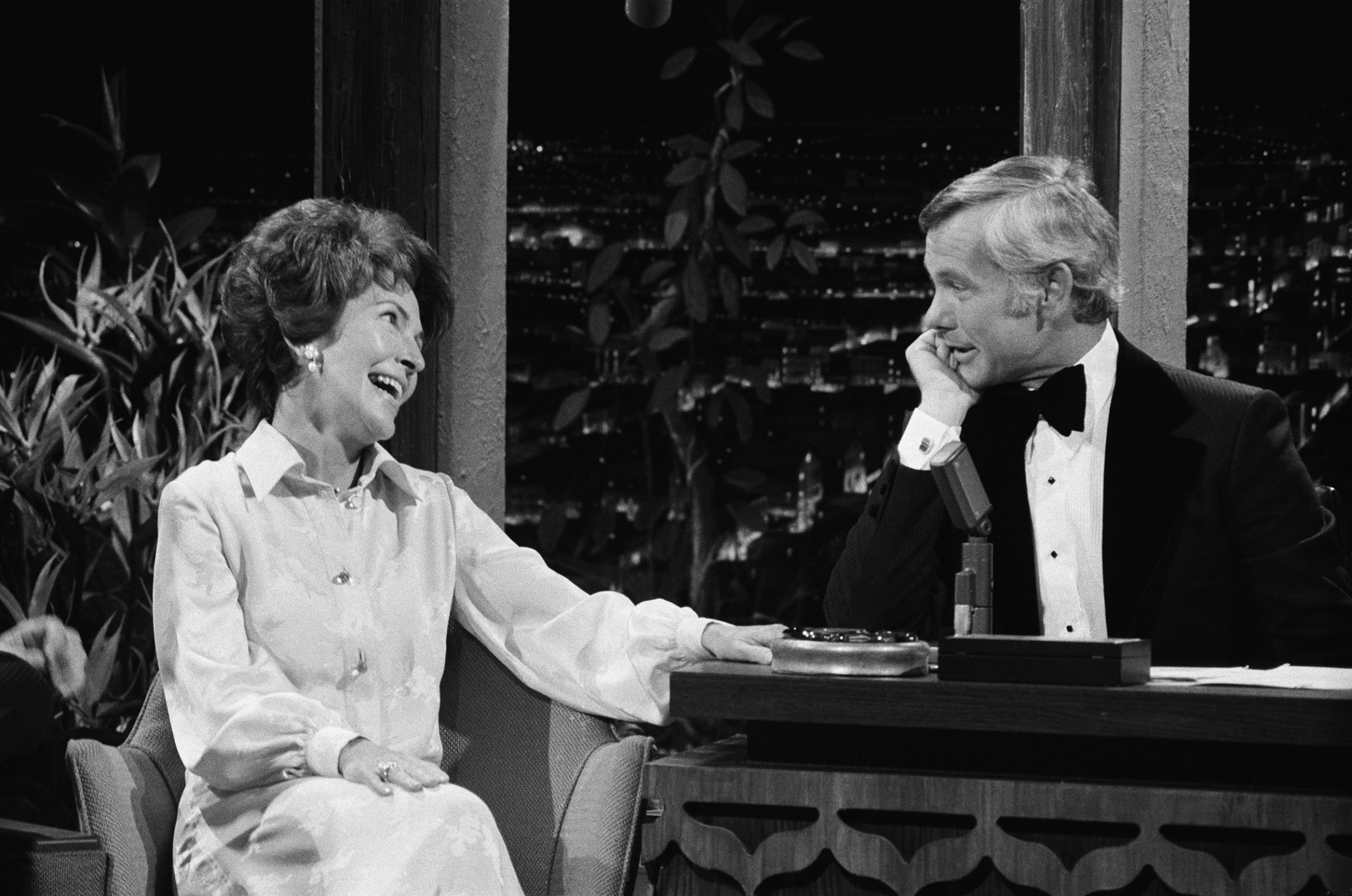 Nancy Reagan and Johnny Carson on "The Tonight Show Starring Johnny Carson" on May 1, 1972.