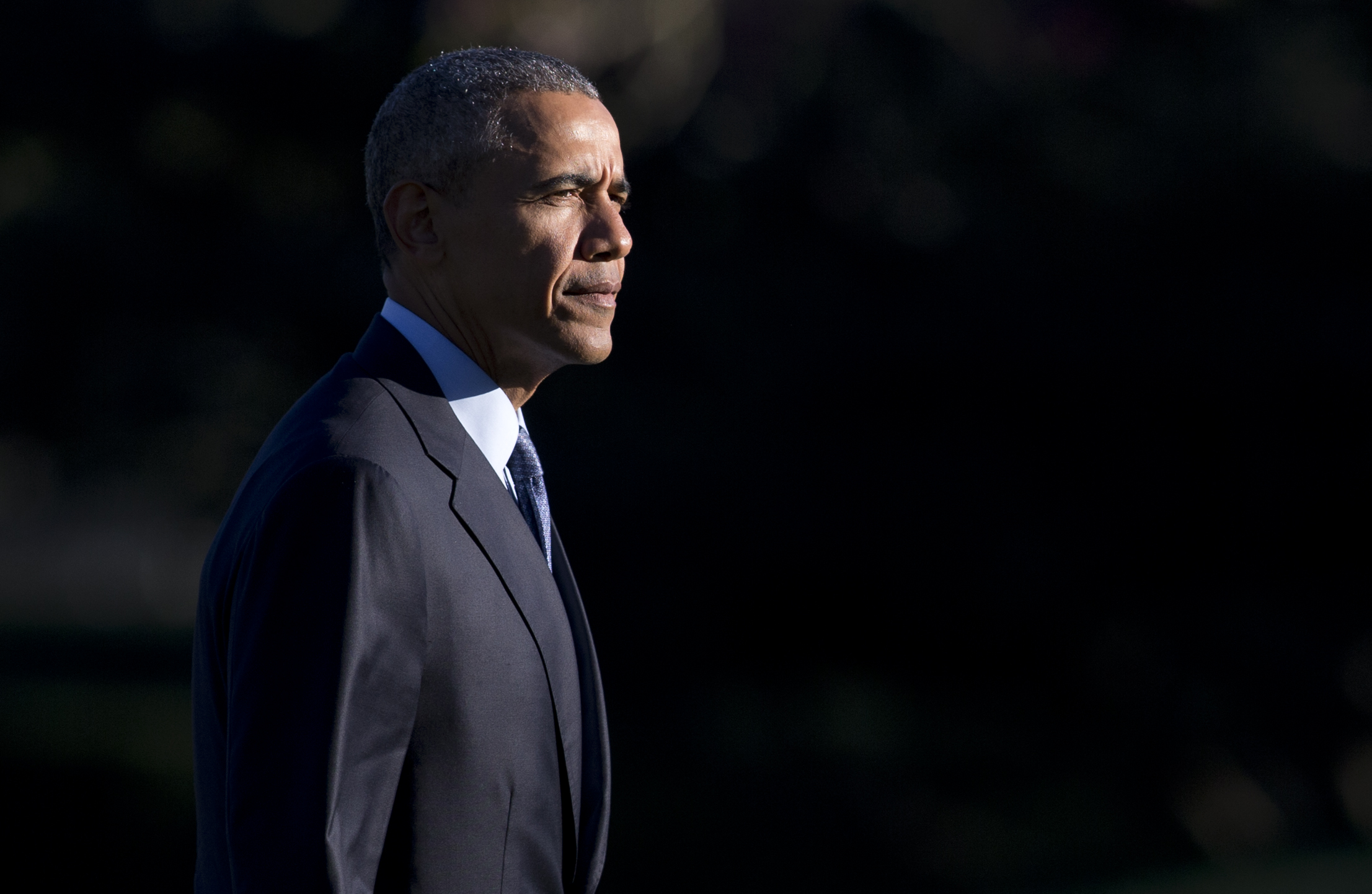 President Obama walks across the South Lawn of the White House, on March 29, 2016. (Carolyn Kaster—AP)