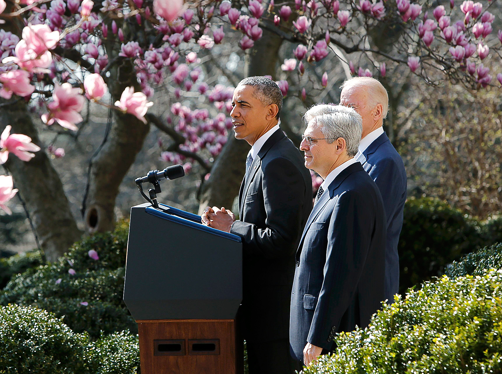 Chief DC Circuit Judge Merrick Garland (center) is Obama’s third nominee to the Supreme Court