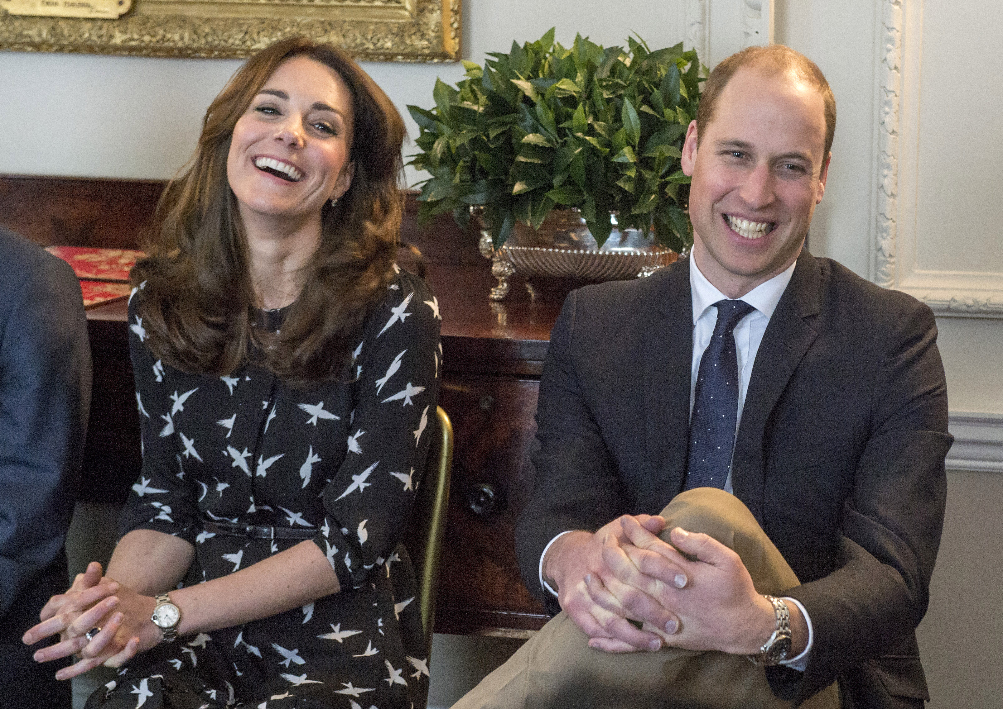 Catherine, Duchess of Cambridge and Prince William, Duke of Cambridge  met with Jonny Benjamin and Neil Laybourn at  Kensington Palace on March 10, 2016 in London, United Kingdom. (Arthur Edwards —WPA Pool/Getty Images)