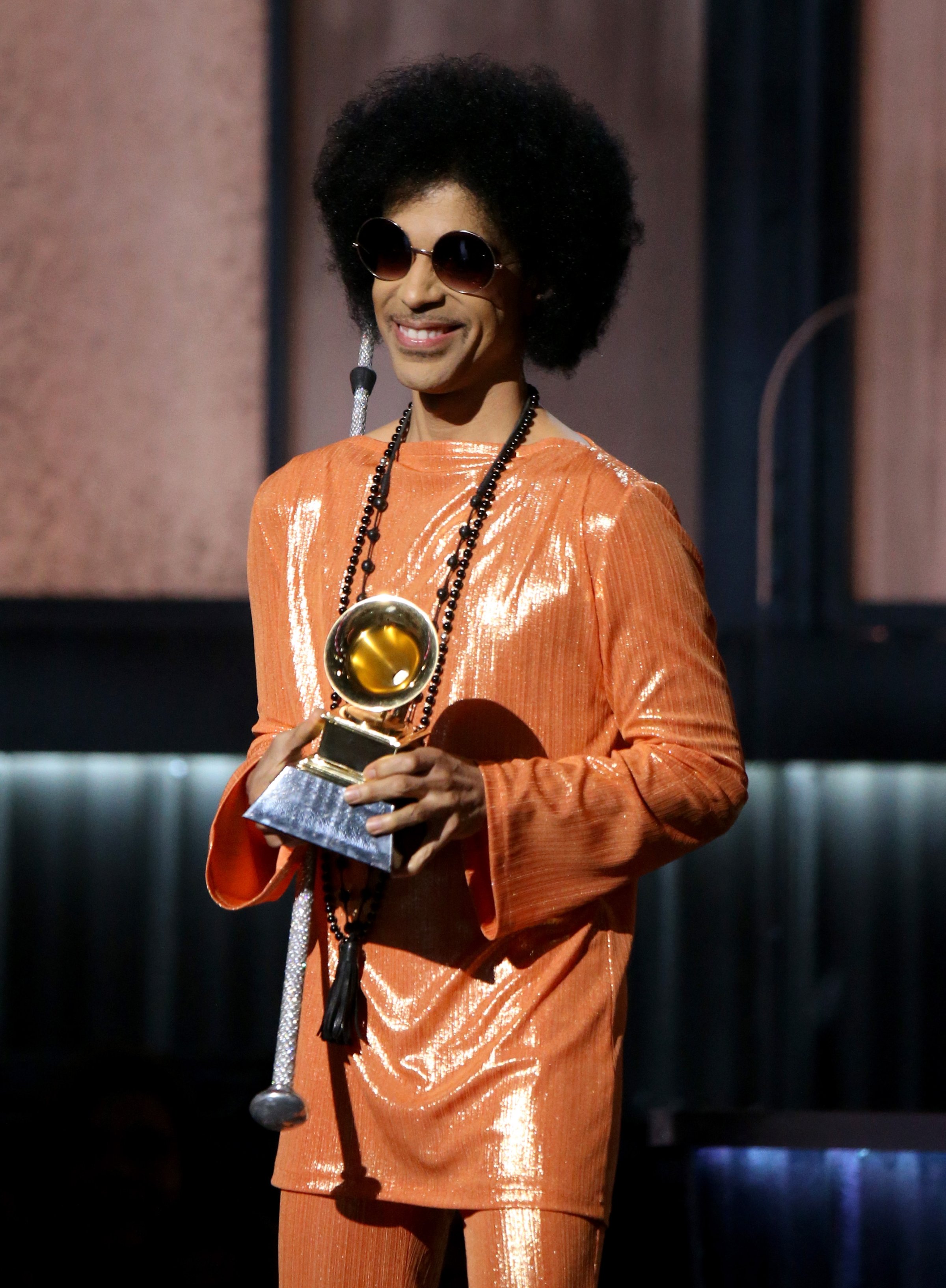 Prince speaks onstage during The 57th Annual GRAMMY Awards at on February 8, 2015 in Los Angeles, California.