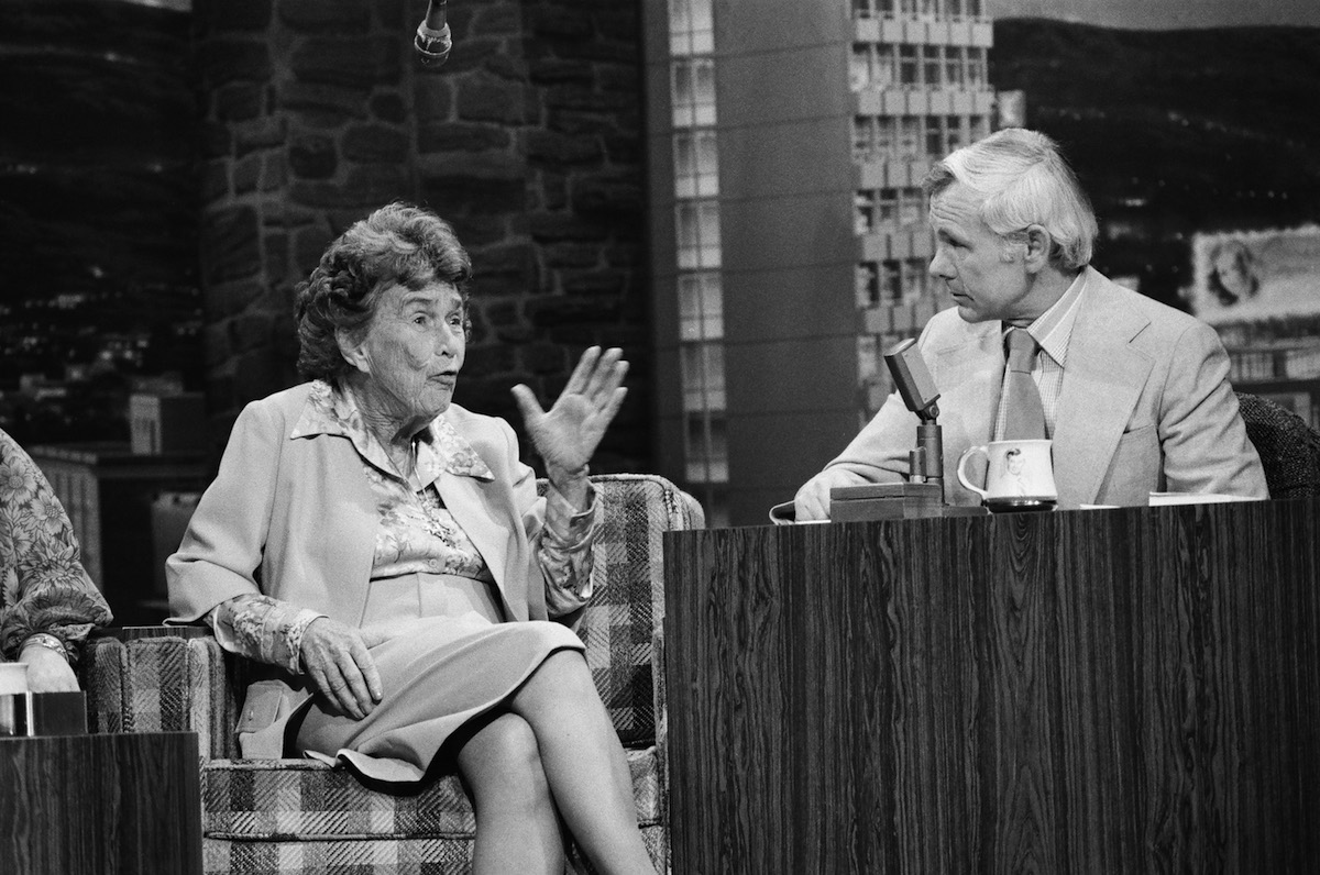 Journalist/writer Adela Rogers St. Johns appears on The Tonight Show with Johnny Carson on April 16, 1976 (NBC/NBCU Photo Bank)