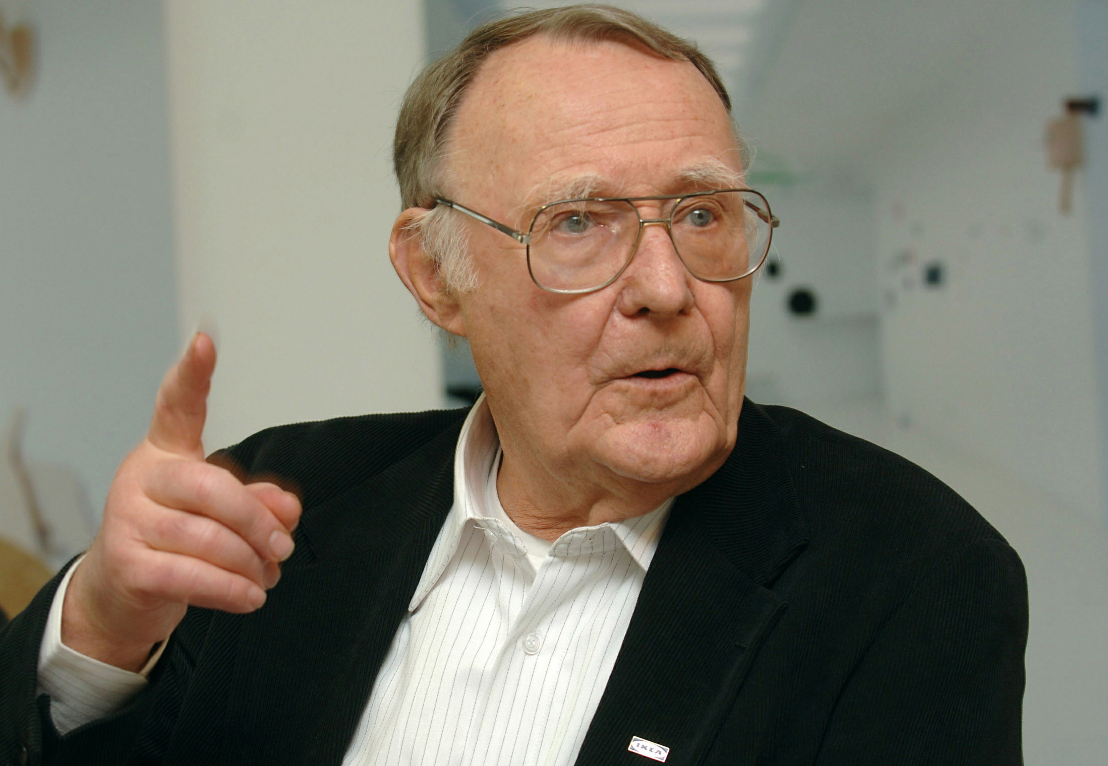 Swede Ingvar Kamprad, founder of furniture retail chain IKEA, announces a donation of 500'000 Swiss ..