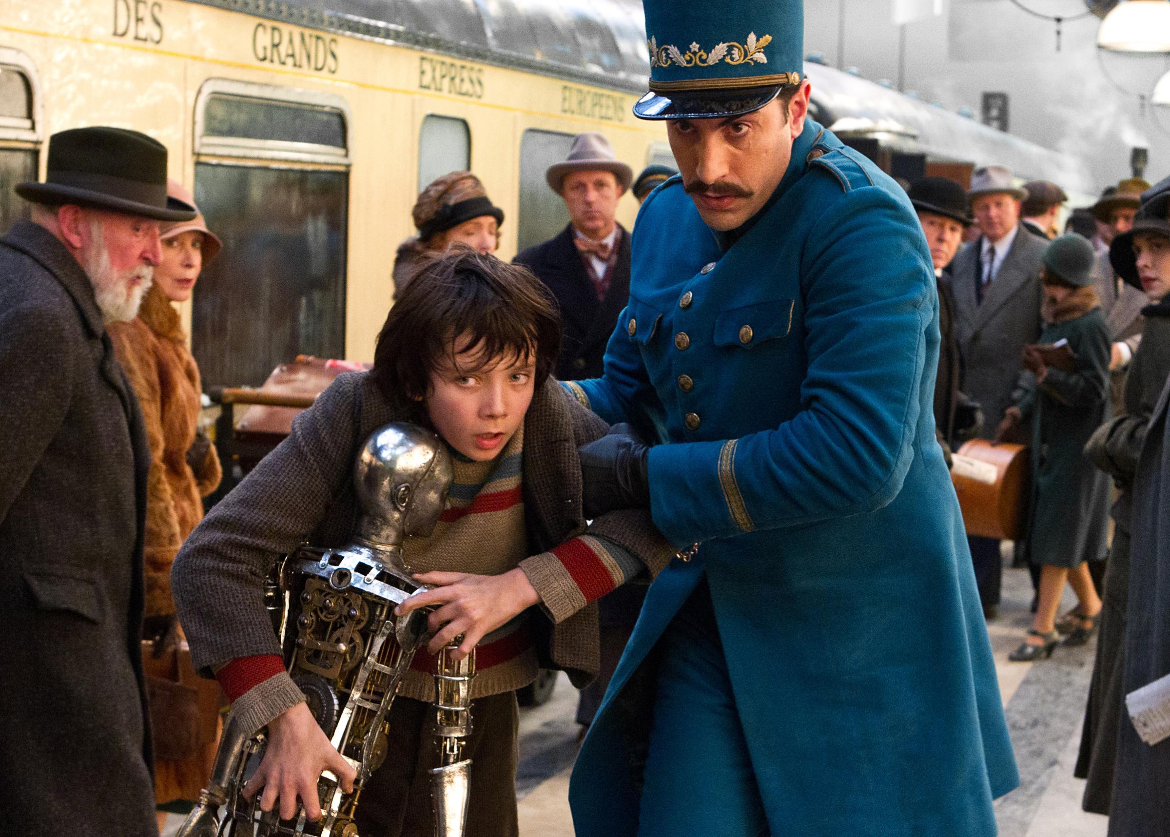 Sacha Baron Cohen as Inspector Gustav in Hugo, 2011.