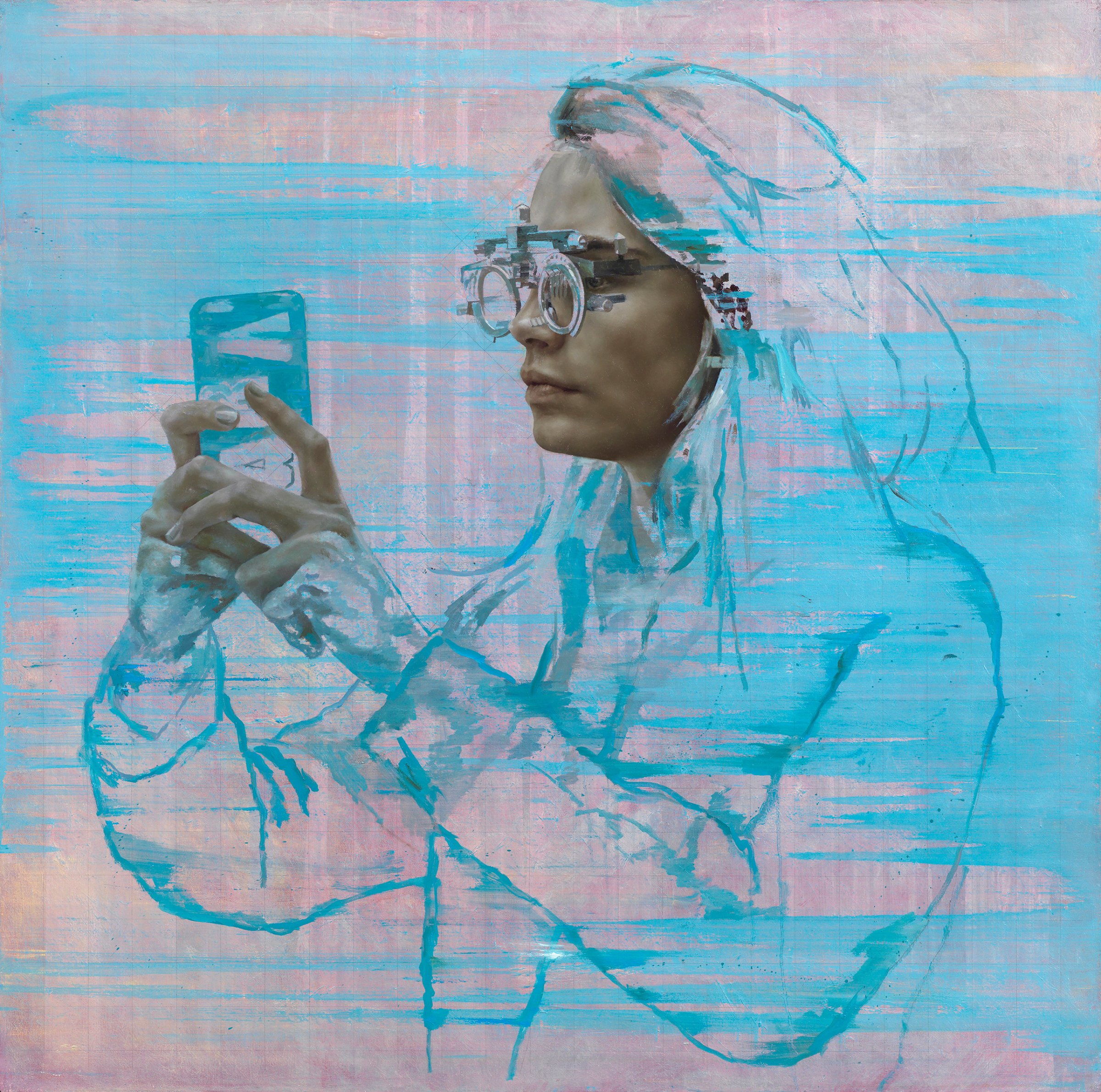 Cara IV (Selfie) 2015 Oil on canvas 127cm x 127cm