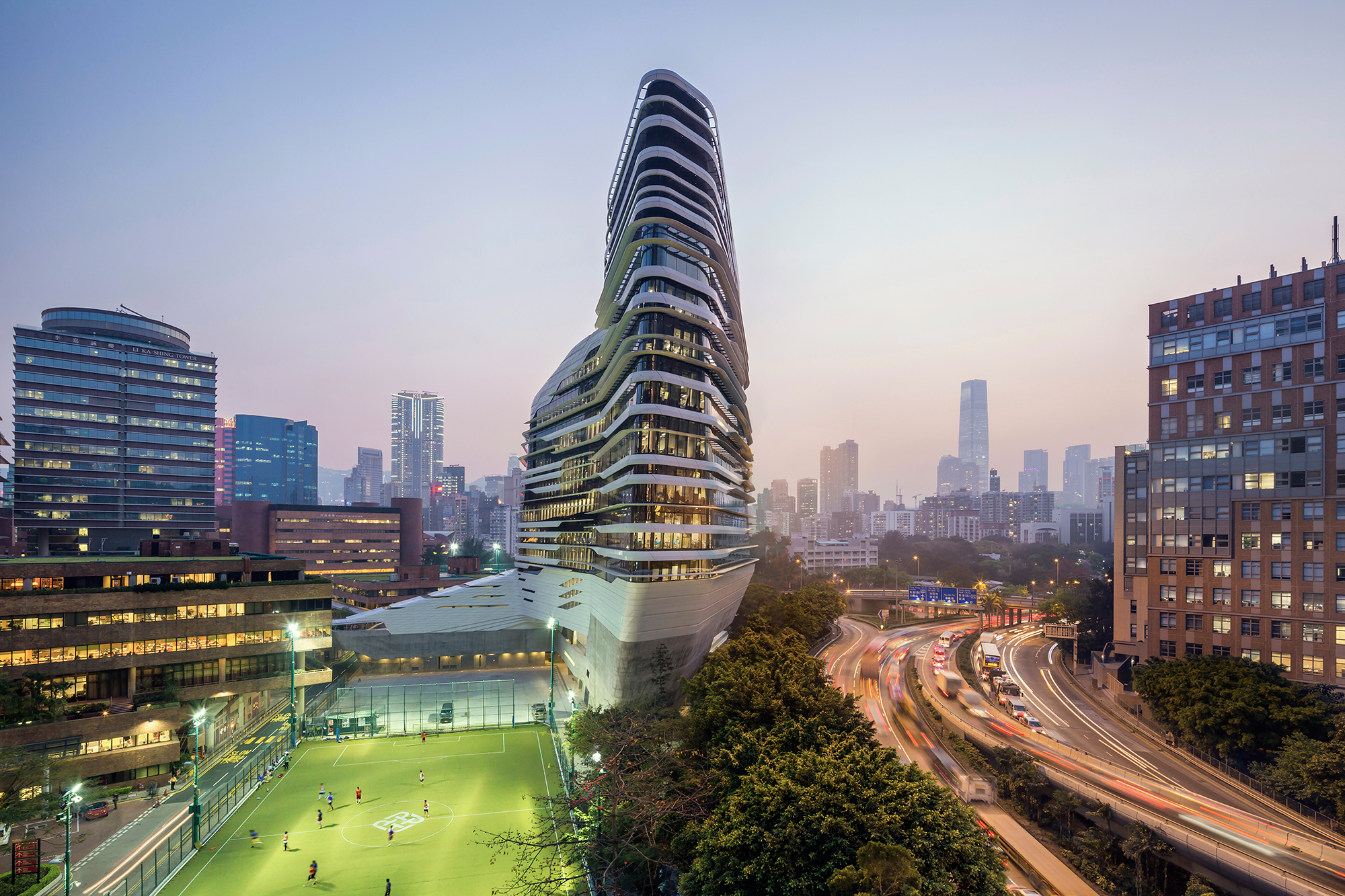 Jockey Club Innovation Tower, at Hong Kong Polytechnic University in Hong Kong.