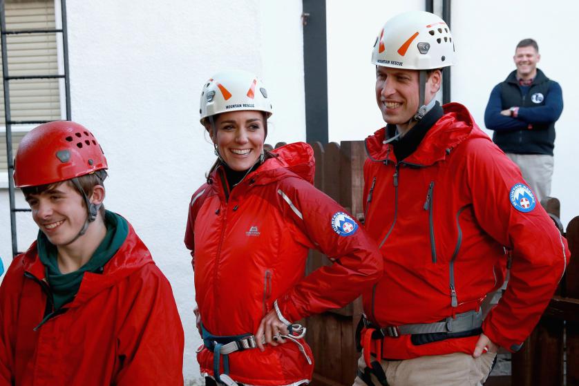 Britain's Prince William and Princess Kate, the Duke and Duchess of Cambridge, tour the Towers Residential Outdoor Education Centre in Capel Curig during a royal visit to North Wales on Nov. 20, 2015.
