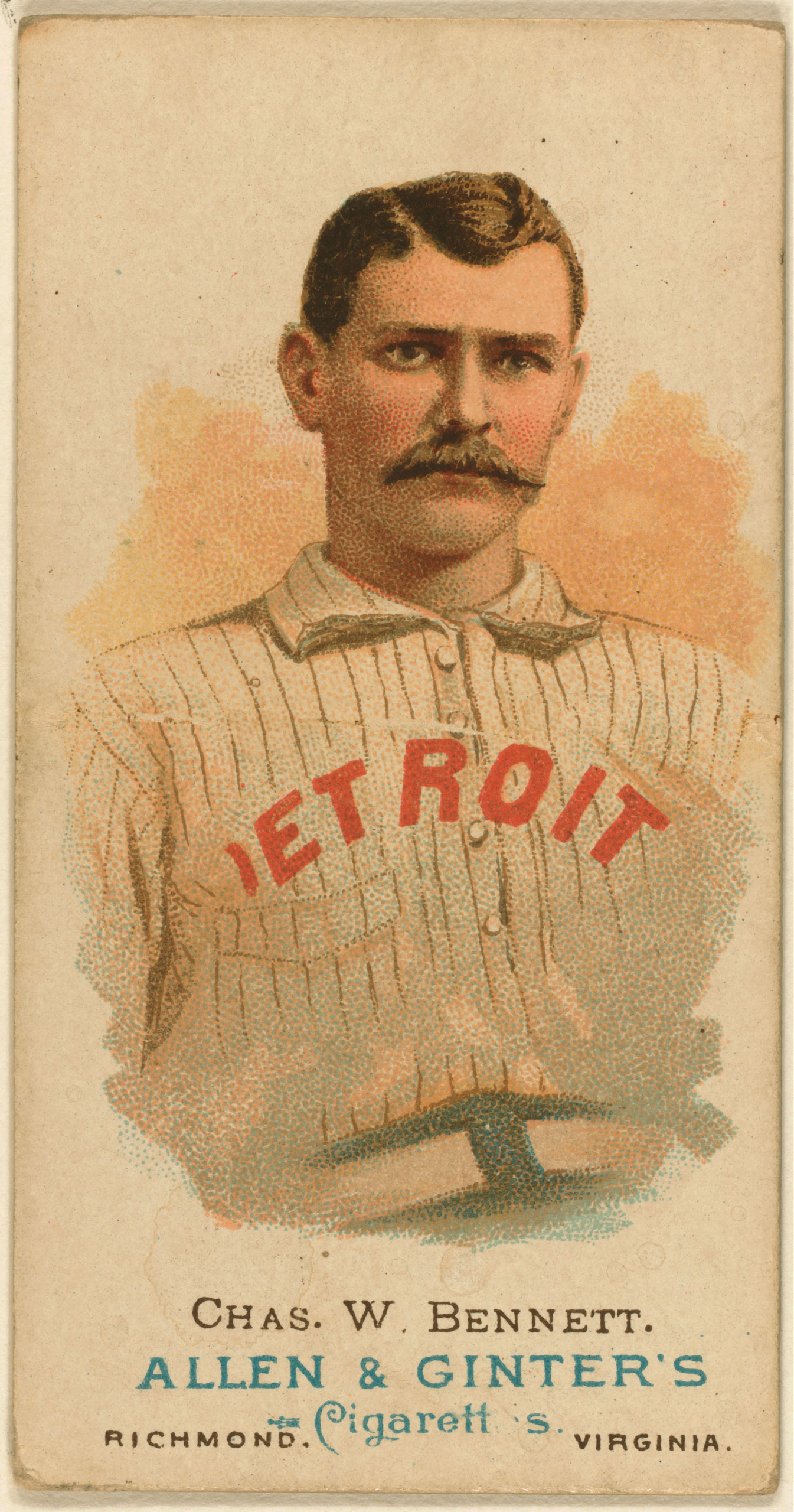Chas. W. Bennett, Detroit Wolverines, baseball card, 1887.