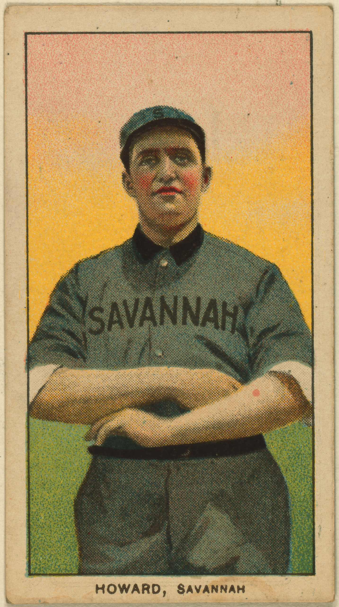Ernie Howard, Savannah Team, baseball card, 1909-1911.