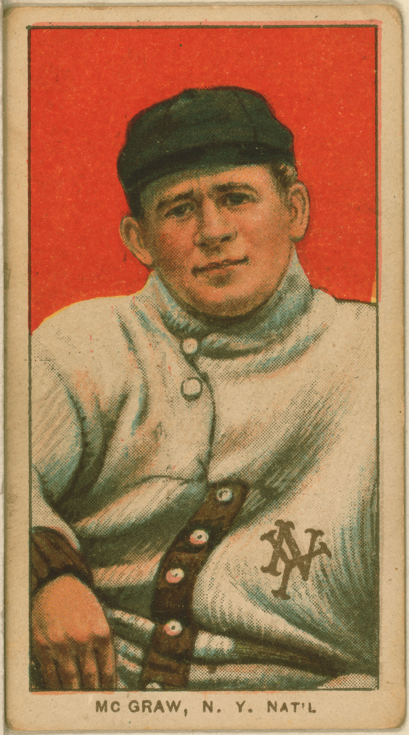 John McGraw, New York Giants, baseball card, 1909-1911.
