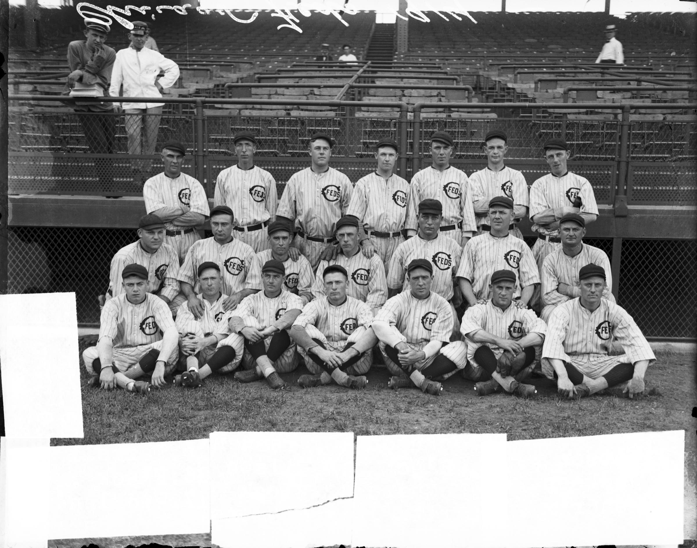 Chicago Whales Baseball Team At Weeghman Park in 1914