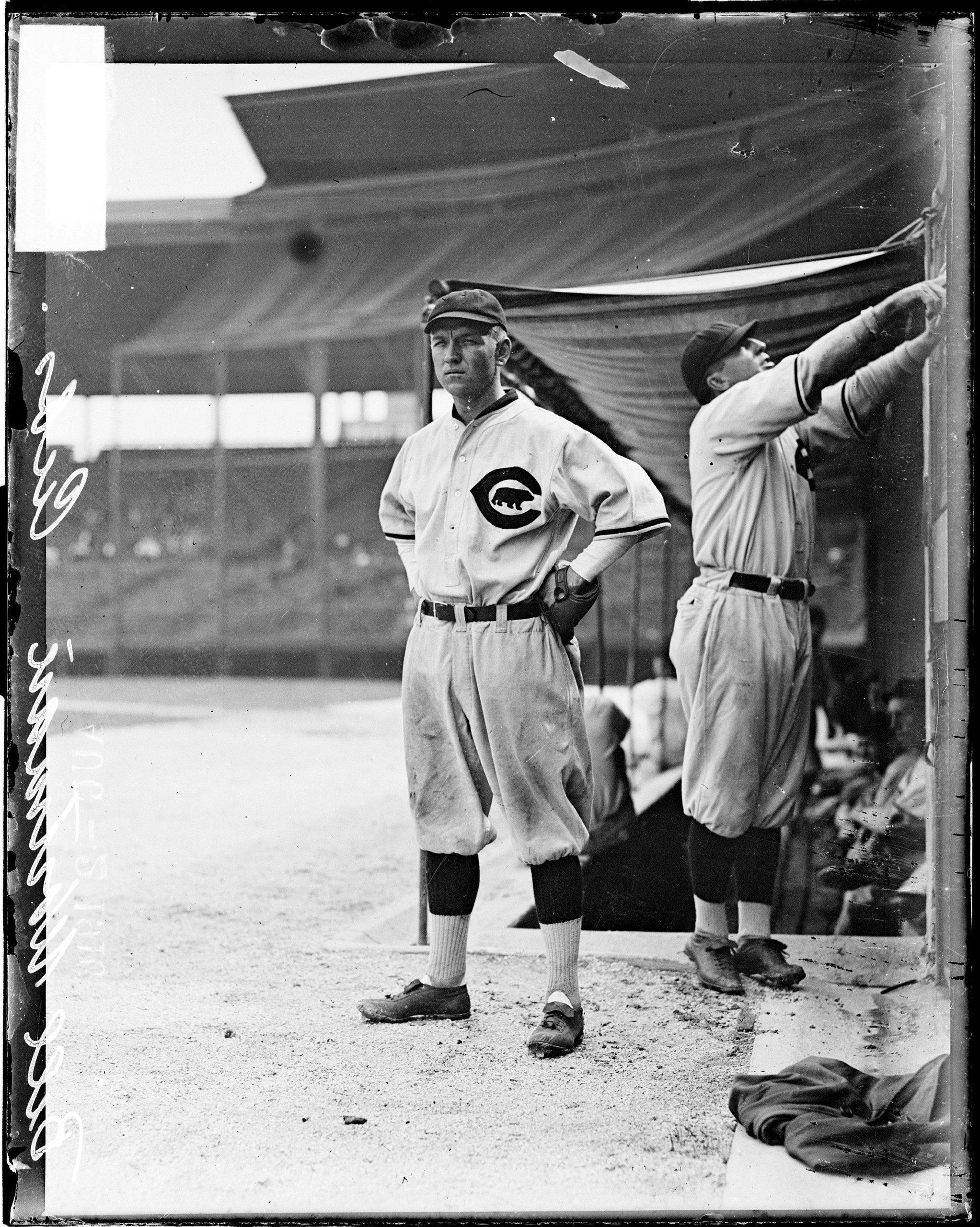 Chicago Cubs Player Bill Wortman At Weeghman Park in 1916
