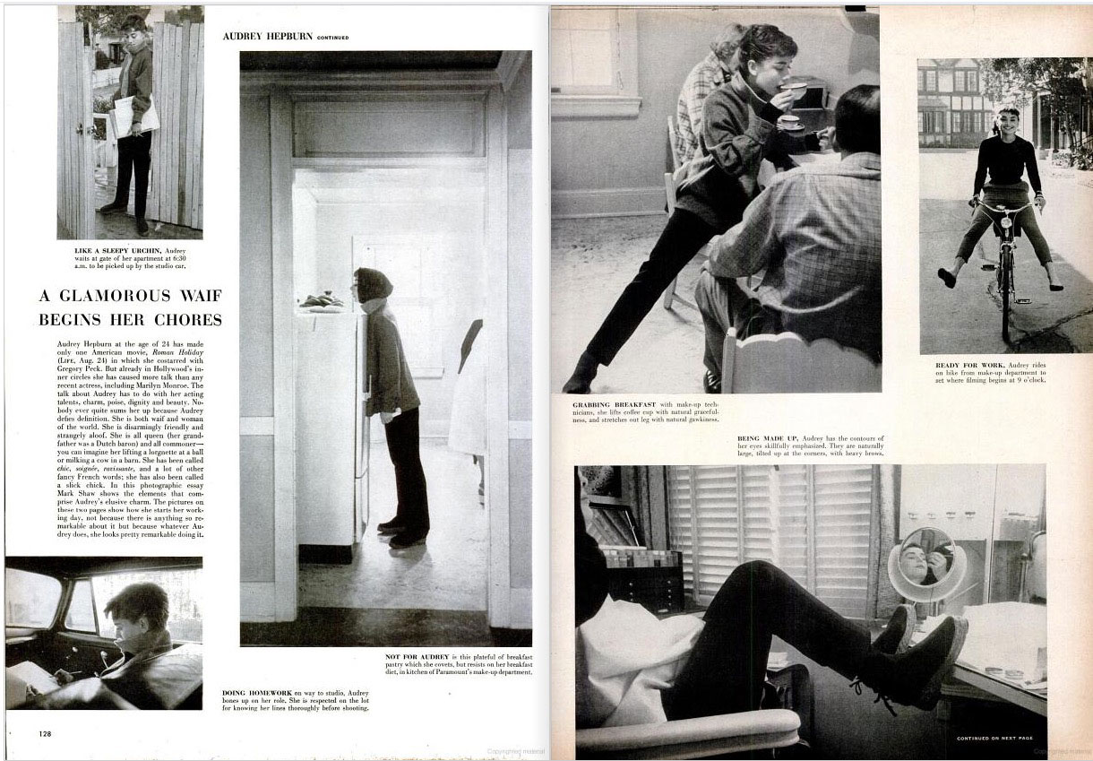 Audrey Heburn photo essay, LIFE magazine 1953.