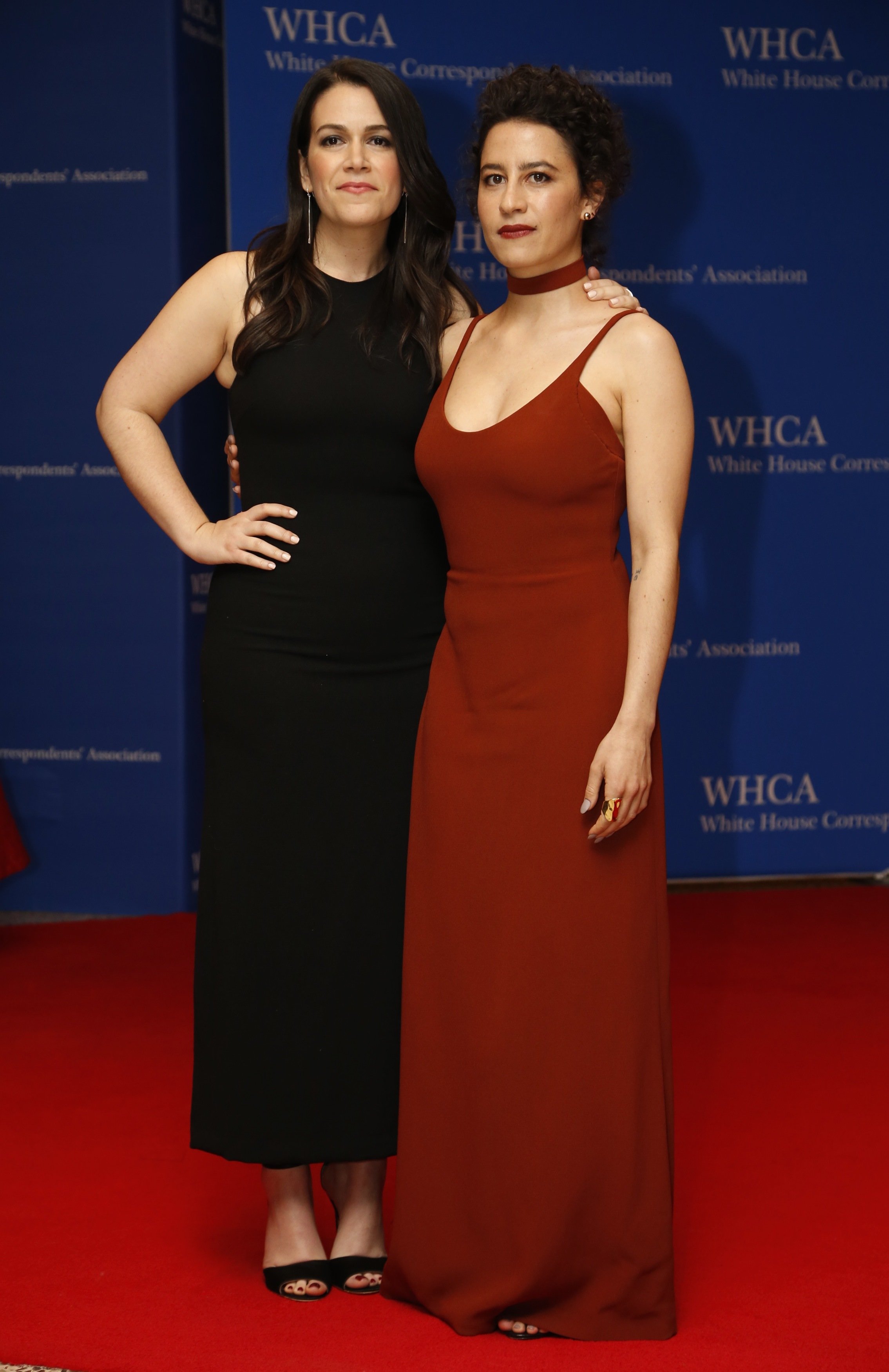 Abbi Jacobson and Llana Glazer attend the White House Correspondents' Association Dinner at the Washington Hilton Hotel in Washington on April 30, 2016.