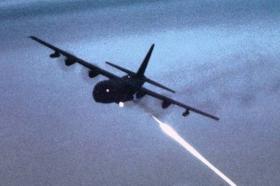 Worked Perfectly: An AC-130 firing its 105mm cannon at night. (Air Force photo)