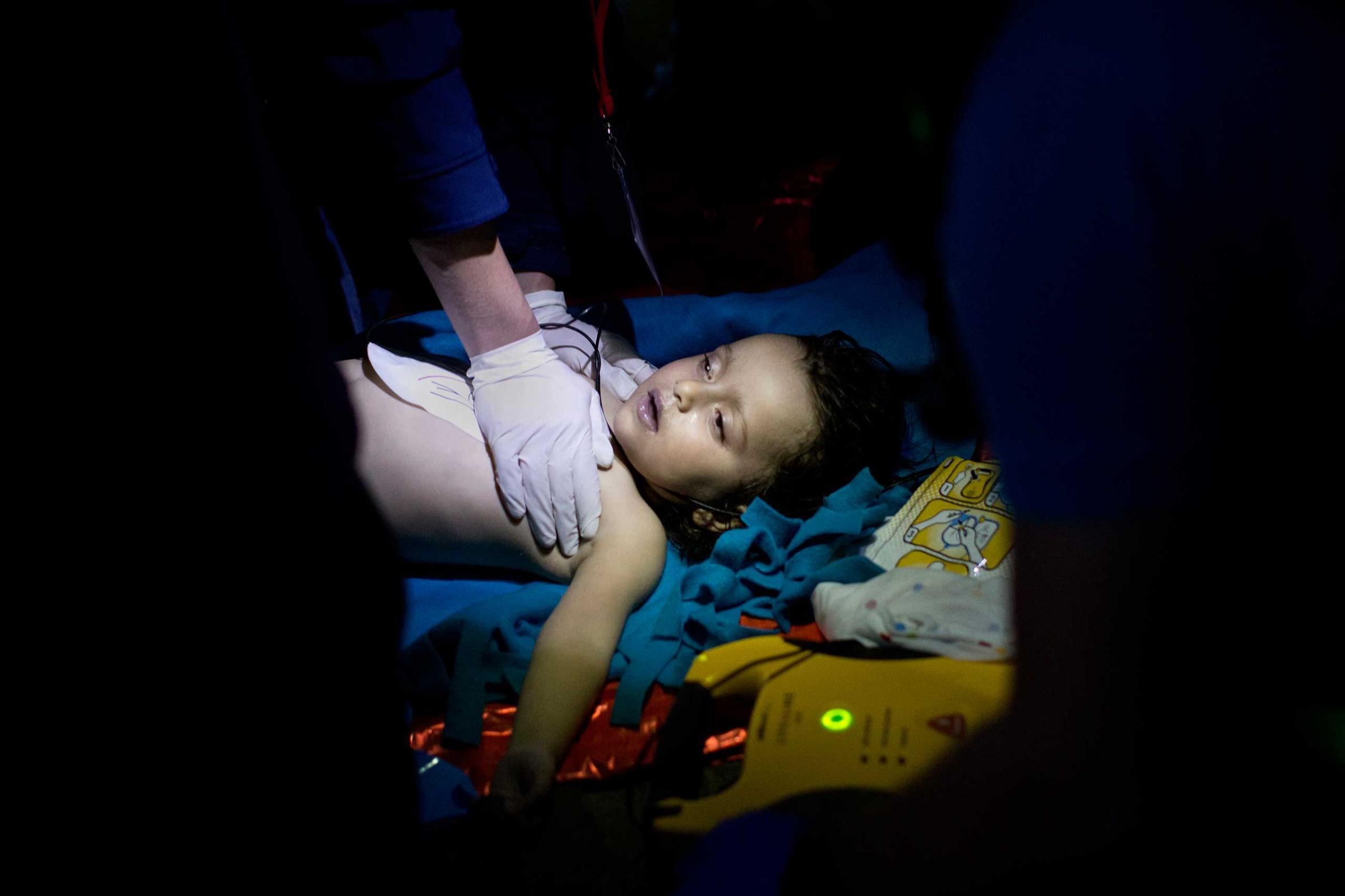 Professional Current Affairs First Place. In Search of the European Dream. Doctors and paramedics try to revive a baby after boat with refugees and migrants sunk while attempting to reach the Greek island of Lesbos from Turkey, on Oct. 28, 2015.