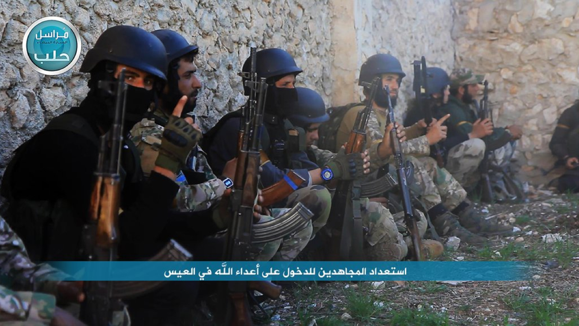 In this image posted on the Twitter page of Syria's al-Qaeda-linked Nusra Front on Friday, April 1, 2016, shows fighters from the Nusra Front. (AP)
